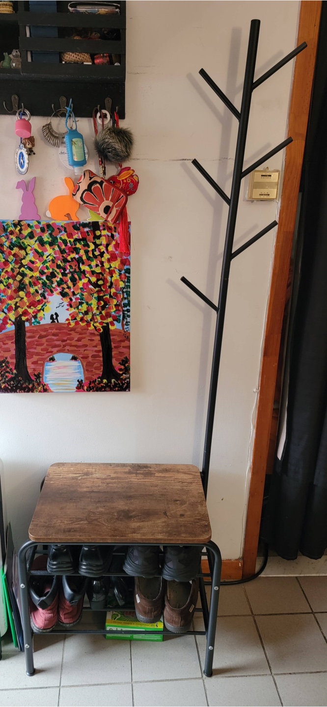 Coat Rack Stand & Shoe Rack Bench