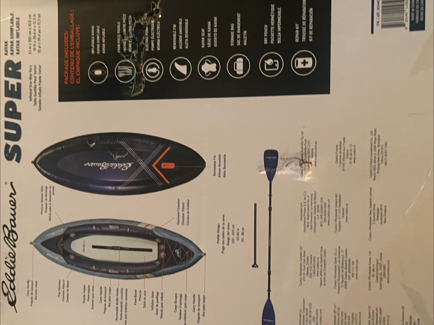 Eddie Bauer Super Inflatable Kayak - New in Box! image indicator(8)