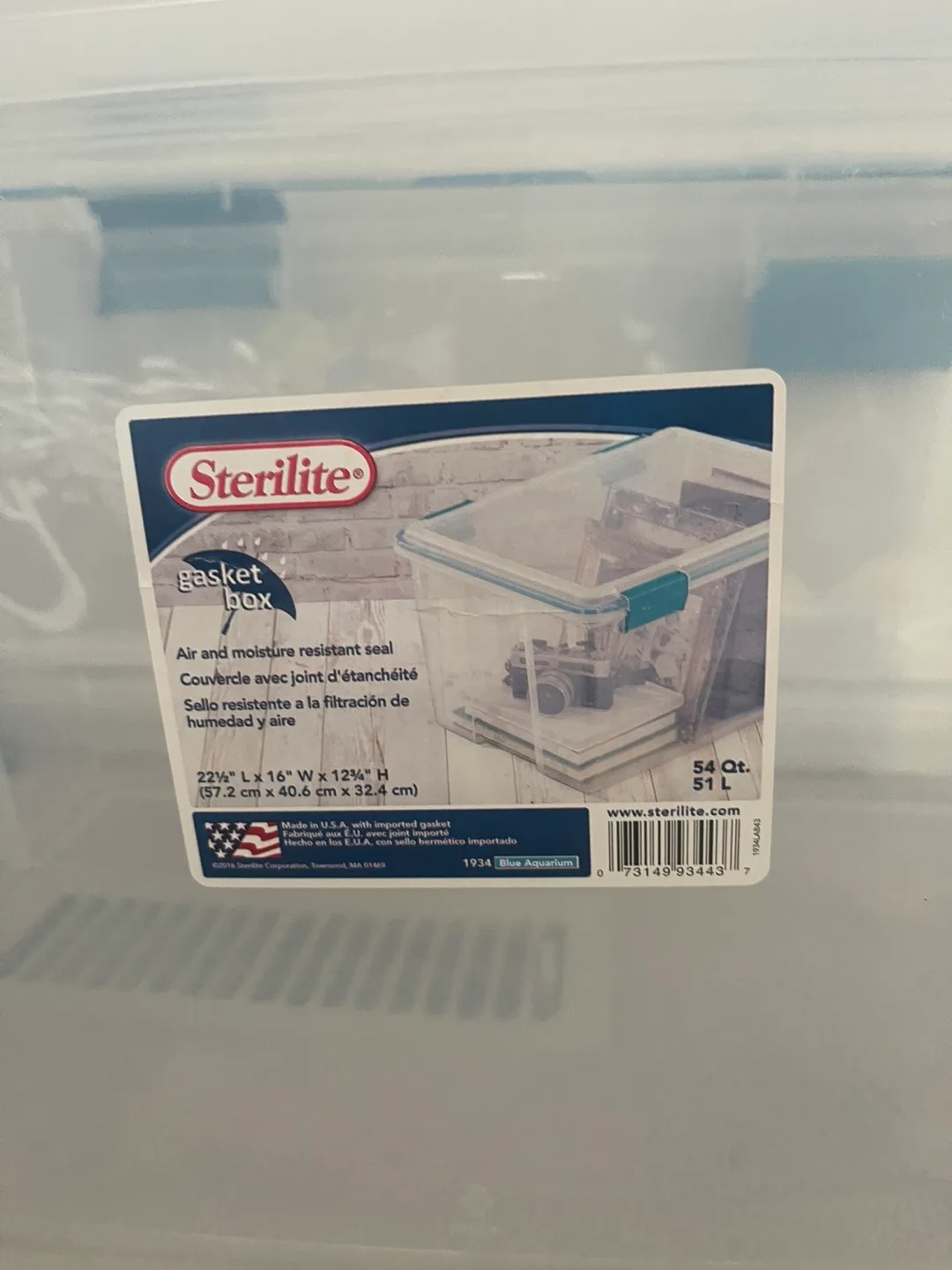 Sterilite 54 Qt. Gasket Box - Like New image indicator(2)