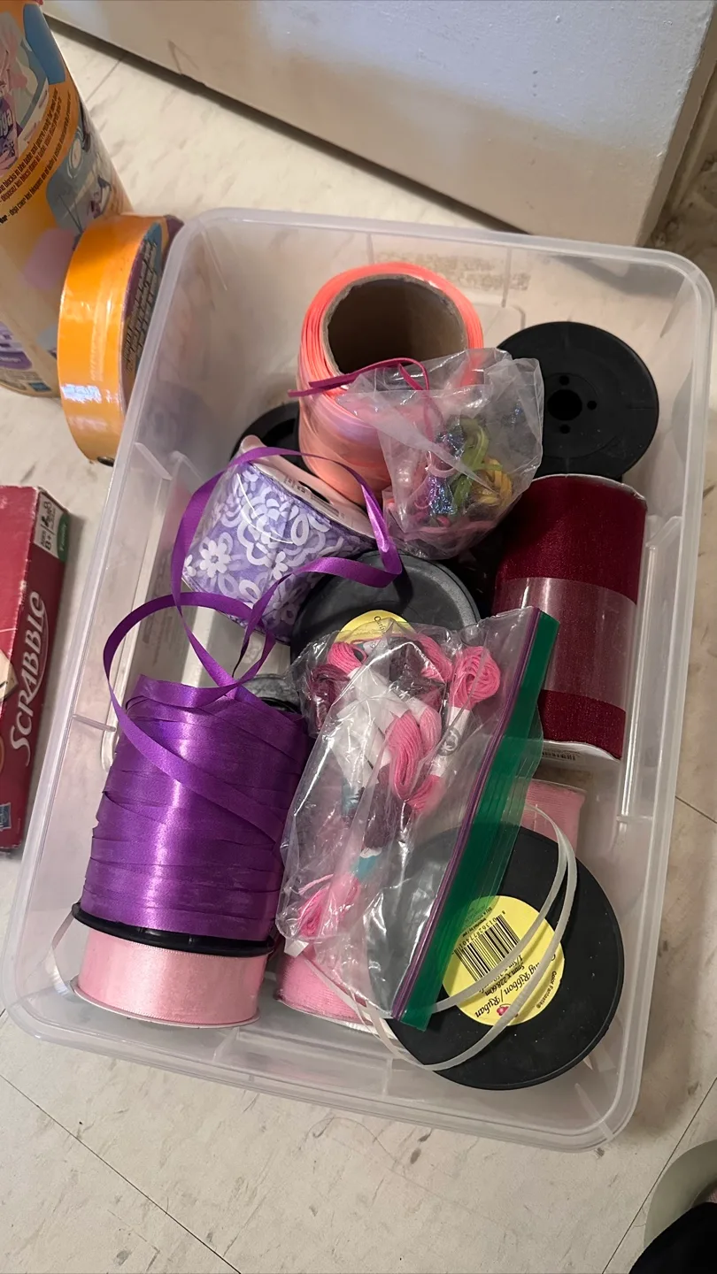 Craft Ribbon Lot - Assorted Colours & Styles thumbnail