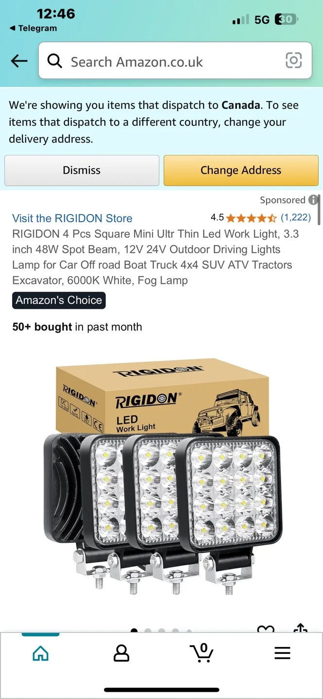 LED Work Light 3.3 inch Square thumbnail