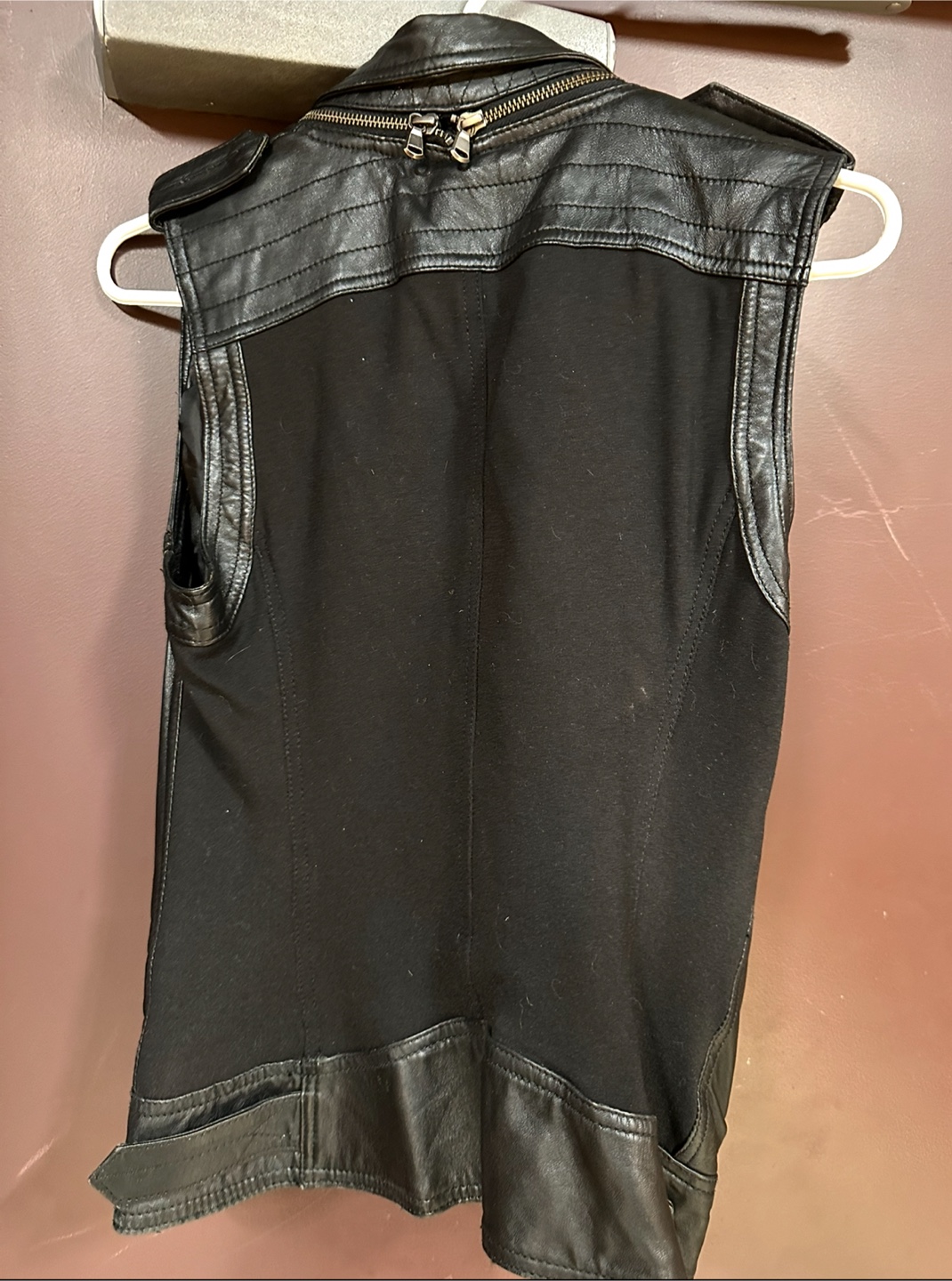 S.A.S Sportswear Black Leather Vest - Size S - photo 5