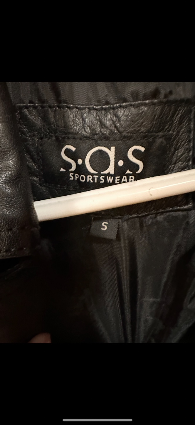 S.A.S Sportswear Black Leather Vest - Size S - photo 2