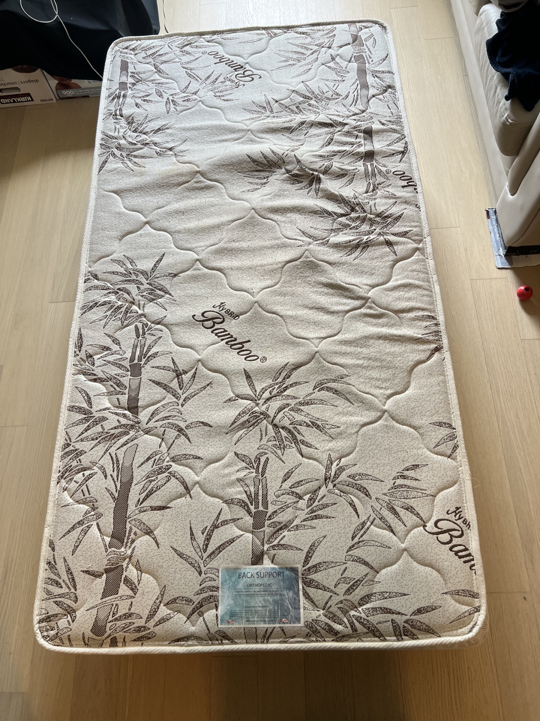 Twin Bamboo Mattress & Box Spring - Gently Used - photo 3