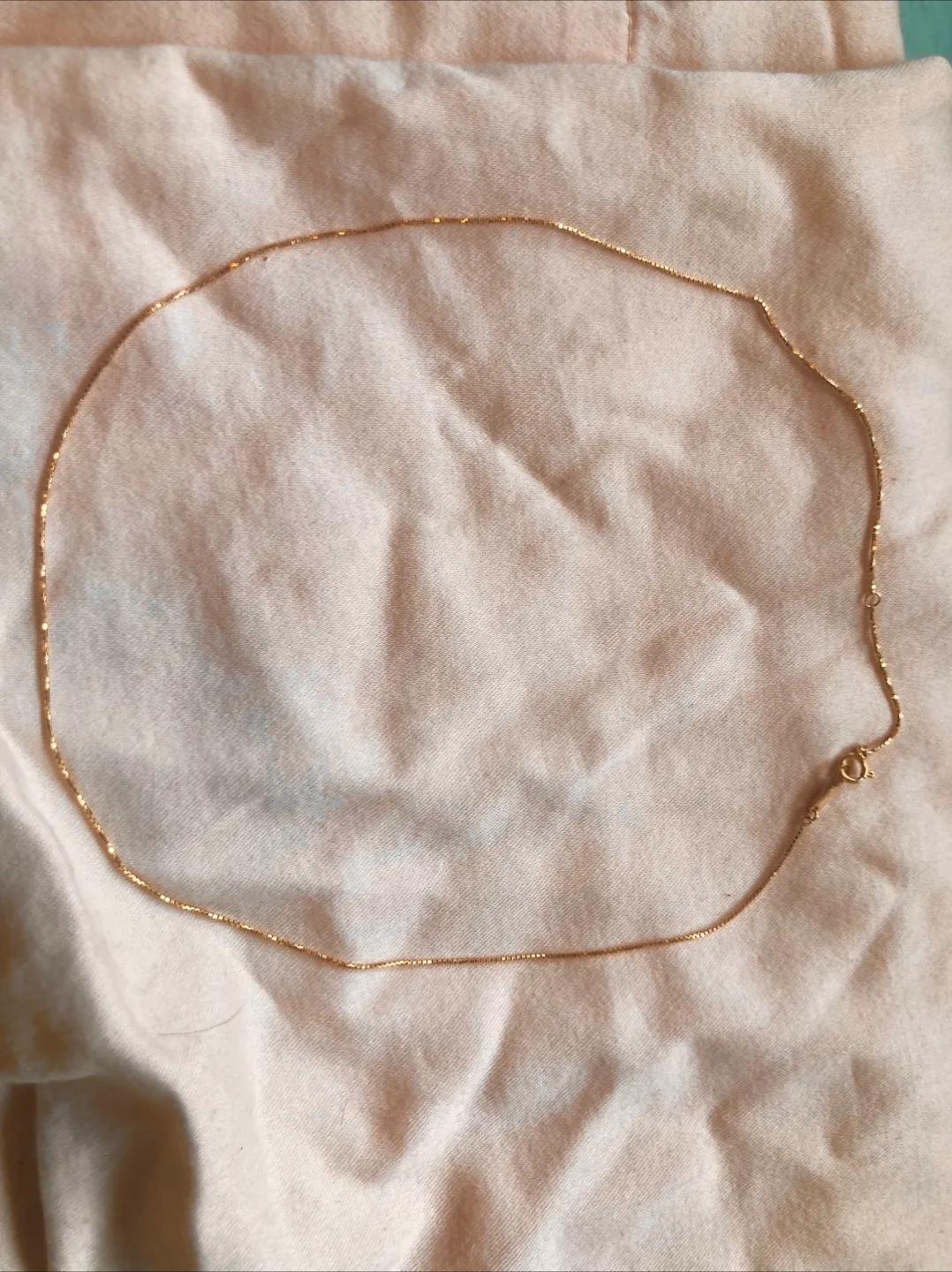 14 k gold simple vintage delicate gold chain thumbnail