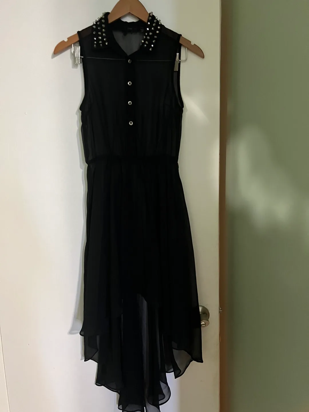 Dex Black Studded Collar Dress - Size S/P image indicator(2)