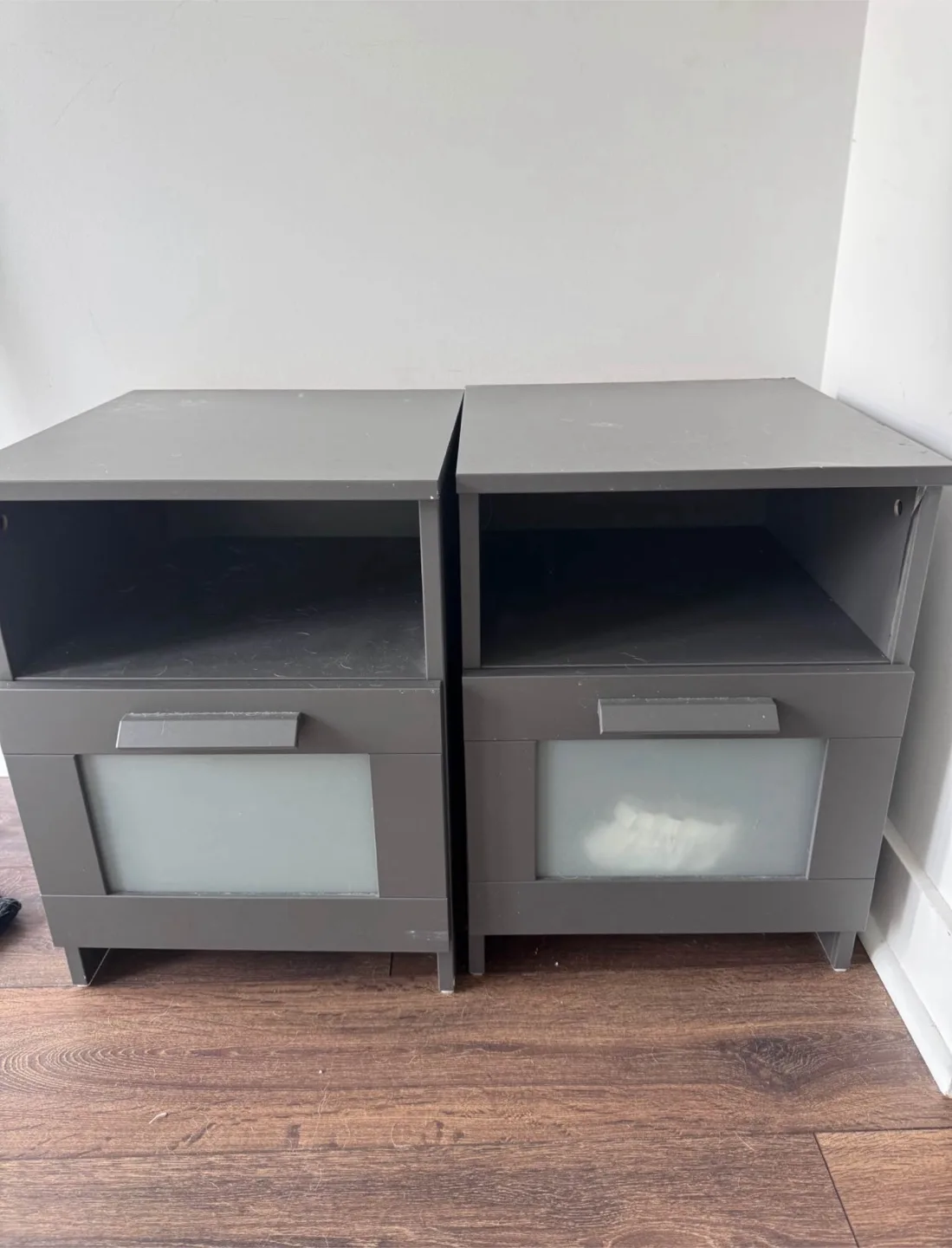 Ikea Brimness Grey Nightstands (Delivery available ) image indicator(2)
