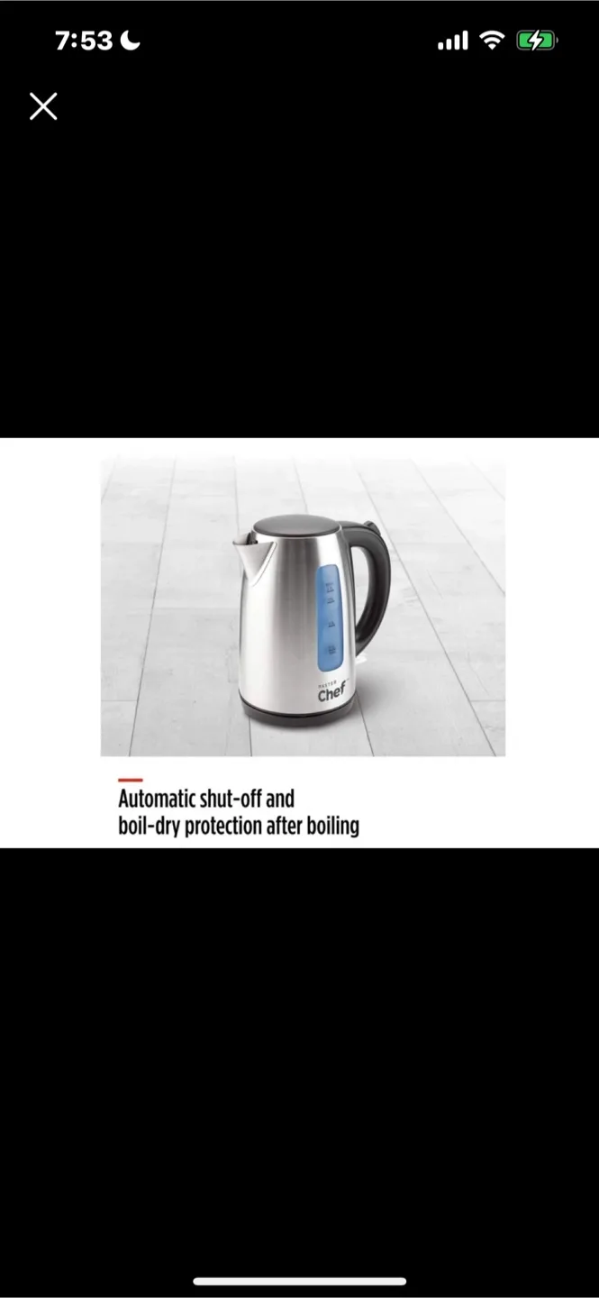 Master Chef Electric Kettle thumbnail