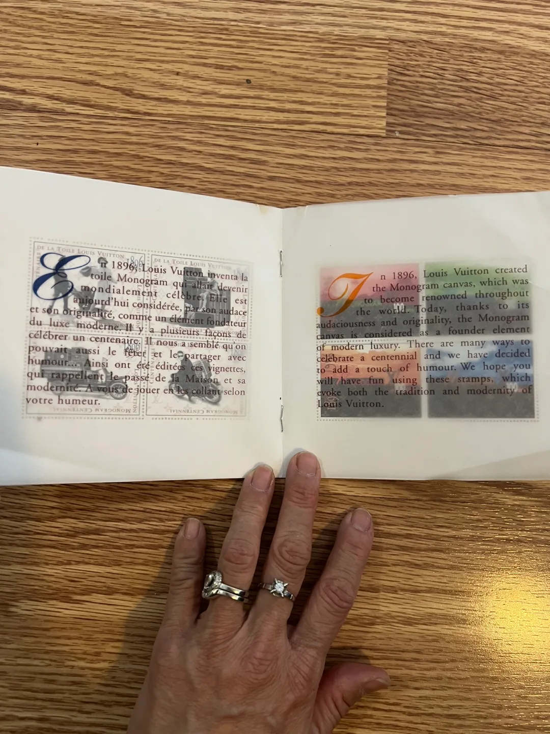 Authentic Louis Vuitton Centenaire de la toile 1896 Stamps image indicator(3)