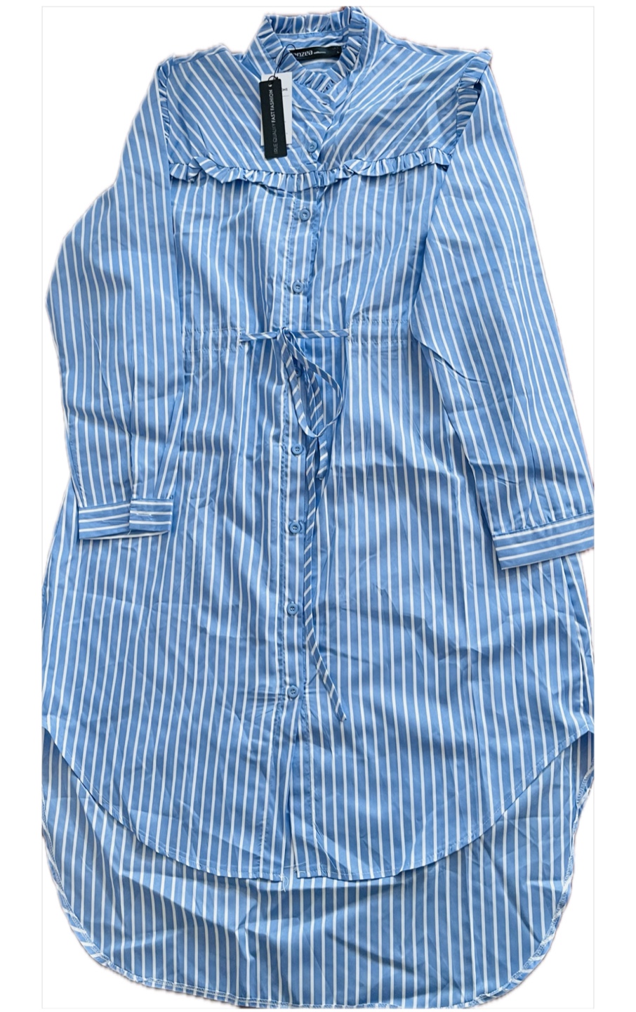 Anzea Striped Dress - Blue & White - photo 2