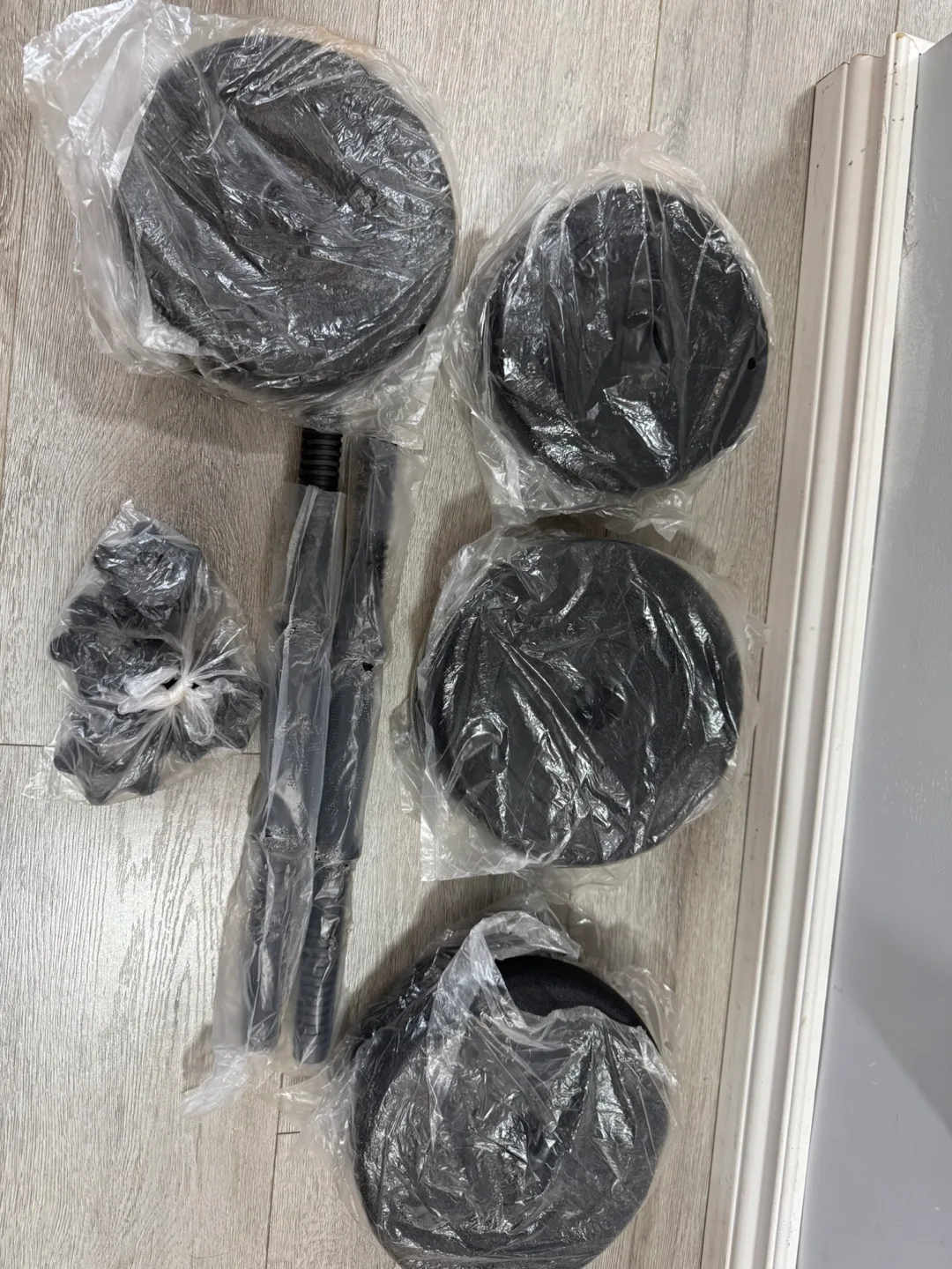 ADJUSTABLE 22LBS X 2 WEIGHT DUMBELL SET thumbnail