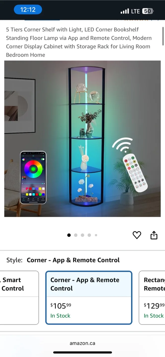 5-Tier LED Corner Shelf - New in Box! thumbnail