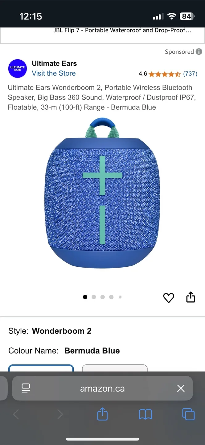 Ultimate Ears Wonderboom 2 - Bermuda Blue thumbnail