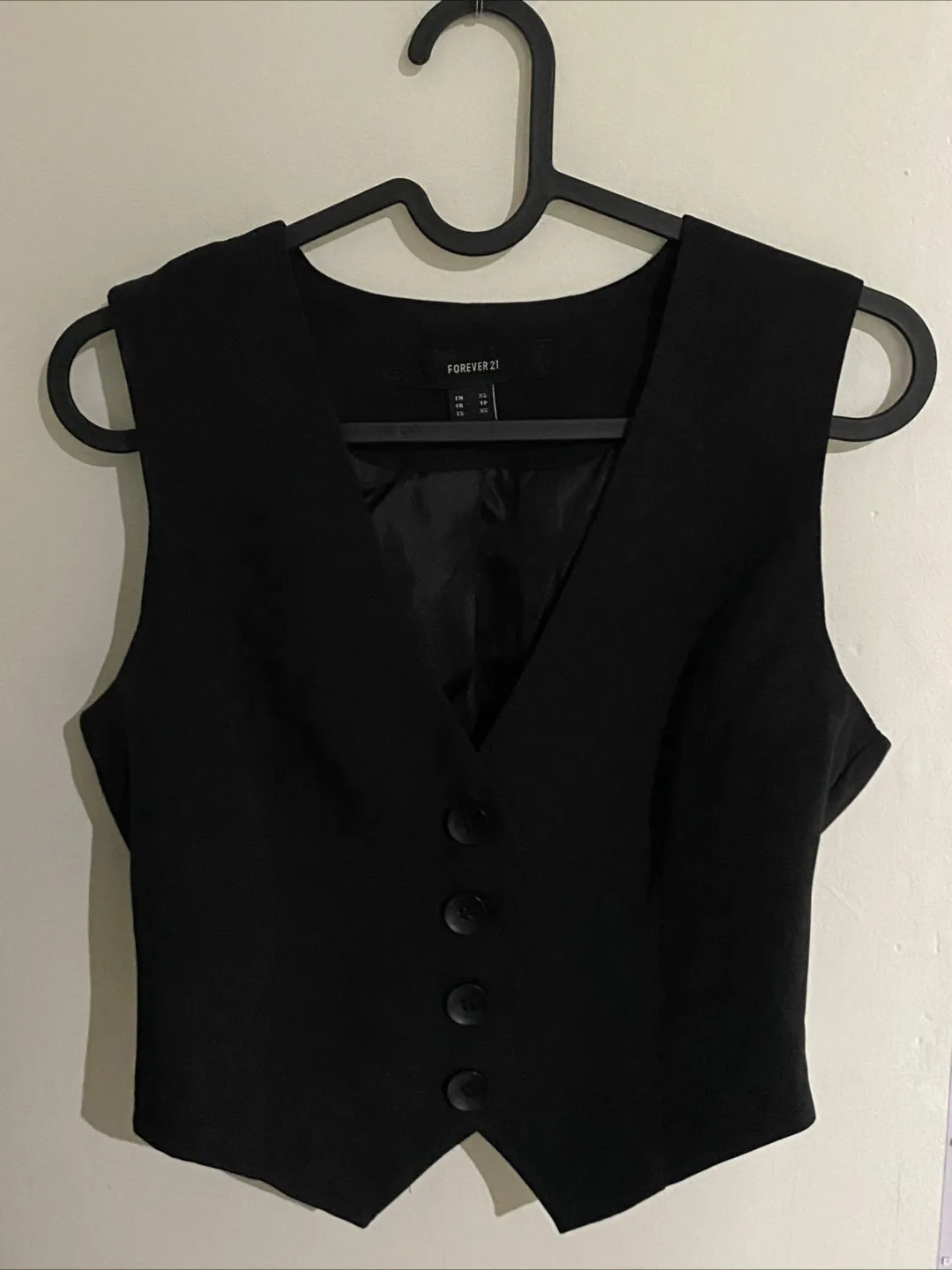 Forever 21 Black Vest - Size XS thumbnail