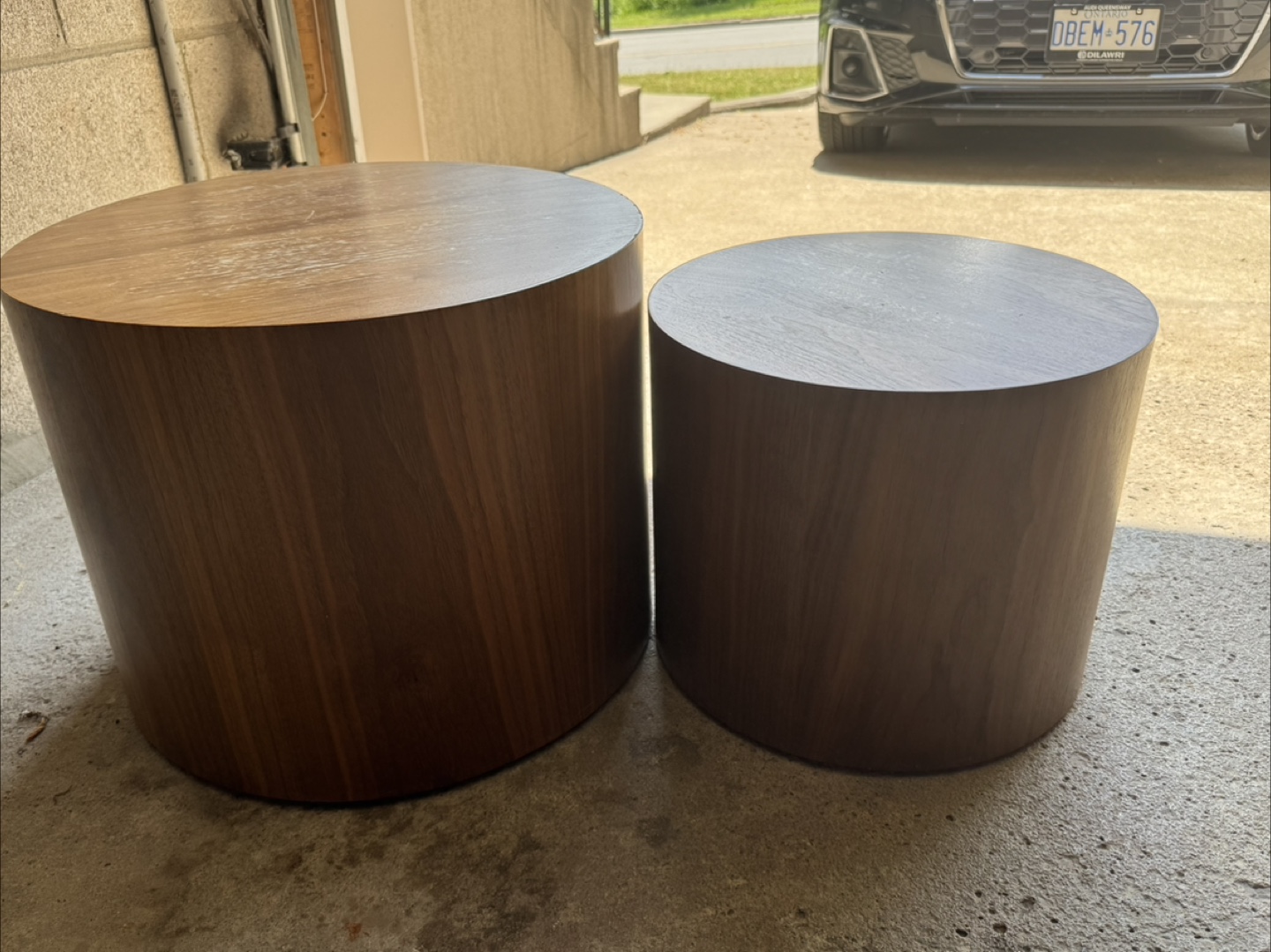 Round Stackable Side Tables - QTY 2
