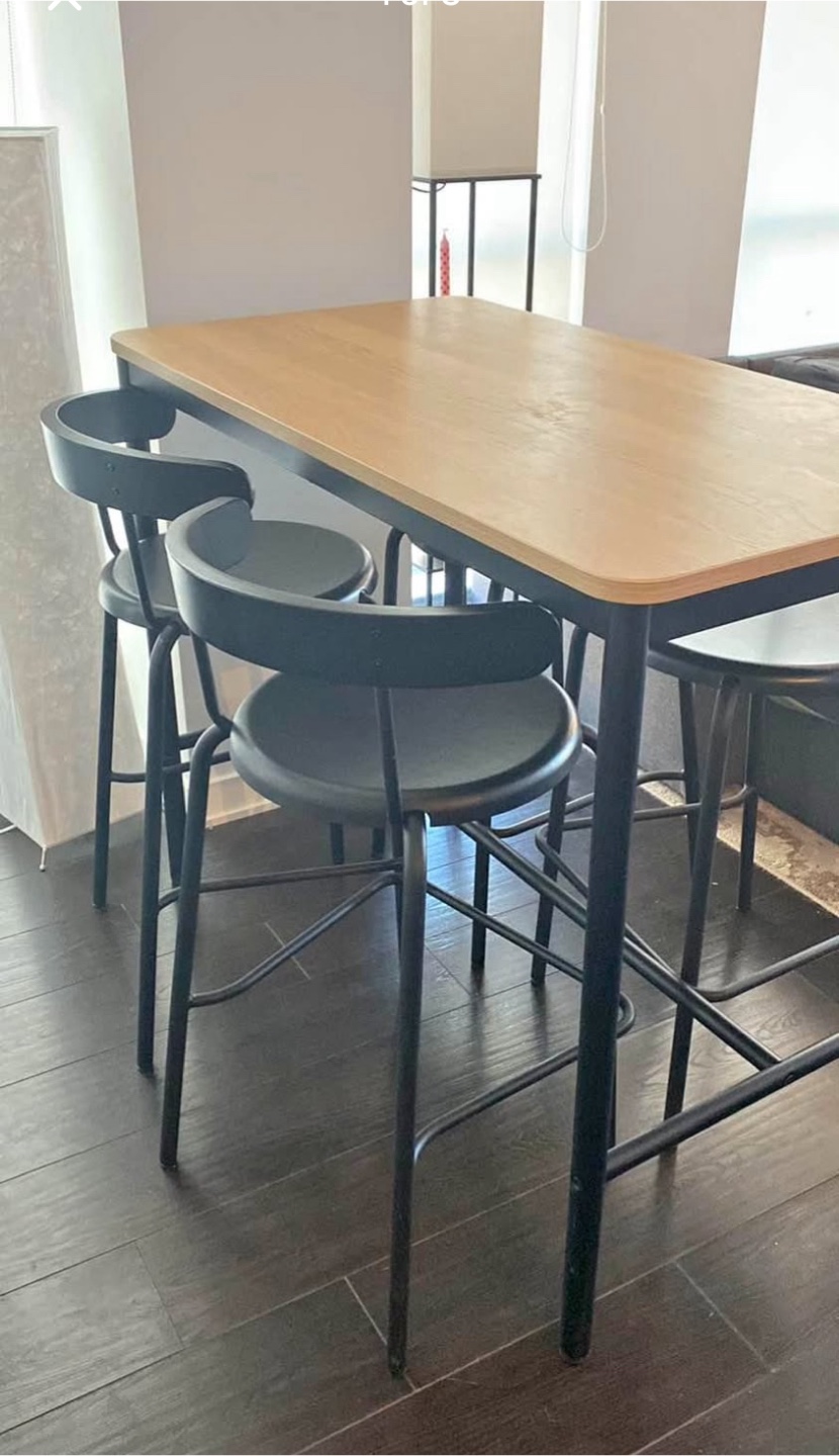 Counter Height Table with 4 Bar Stools - photo 3