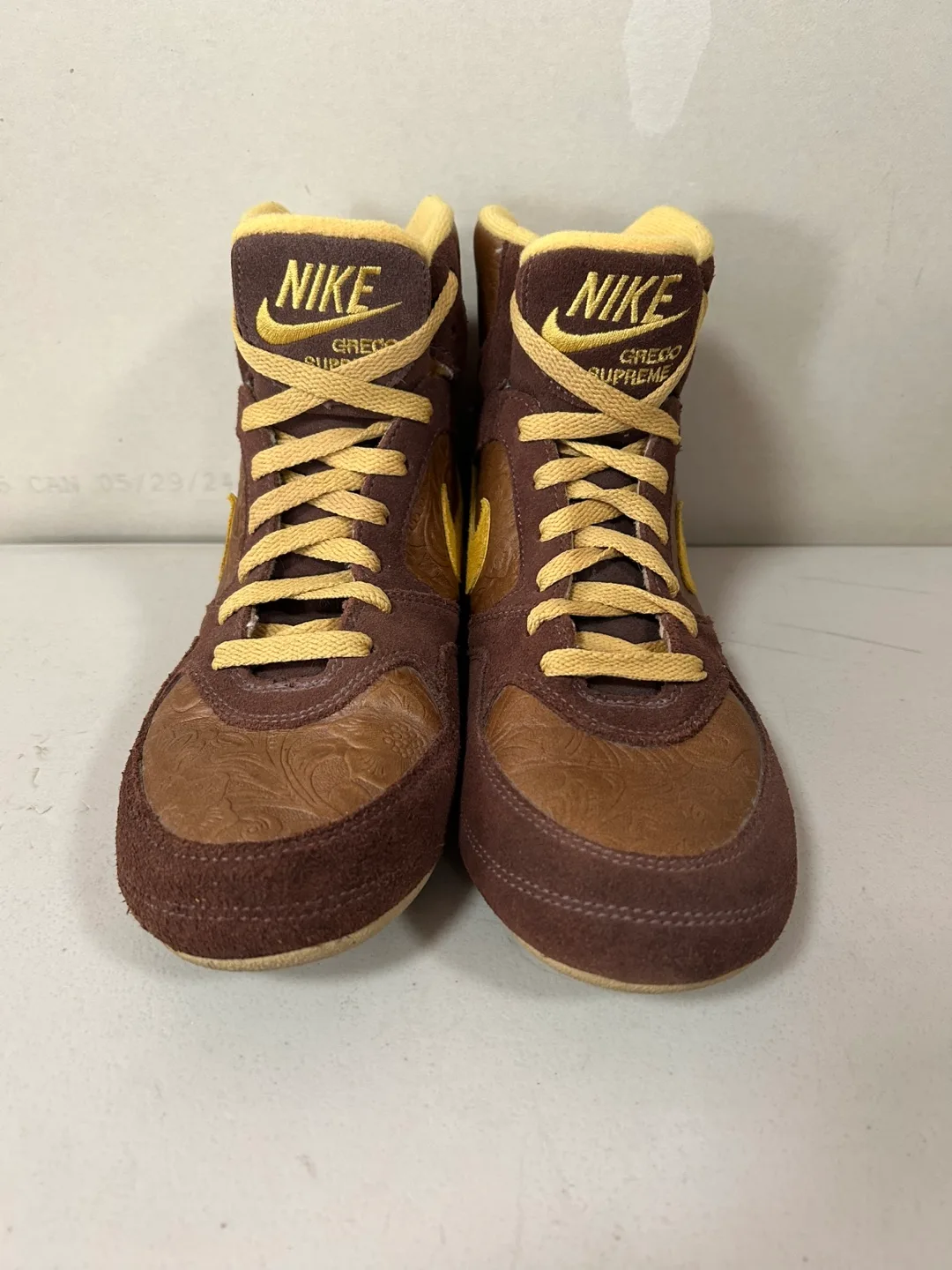 Nike Greco Supreme Wrestling Shoes - Brown, US 8 thumbnail