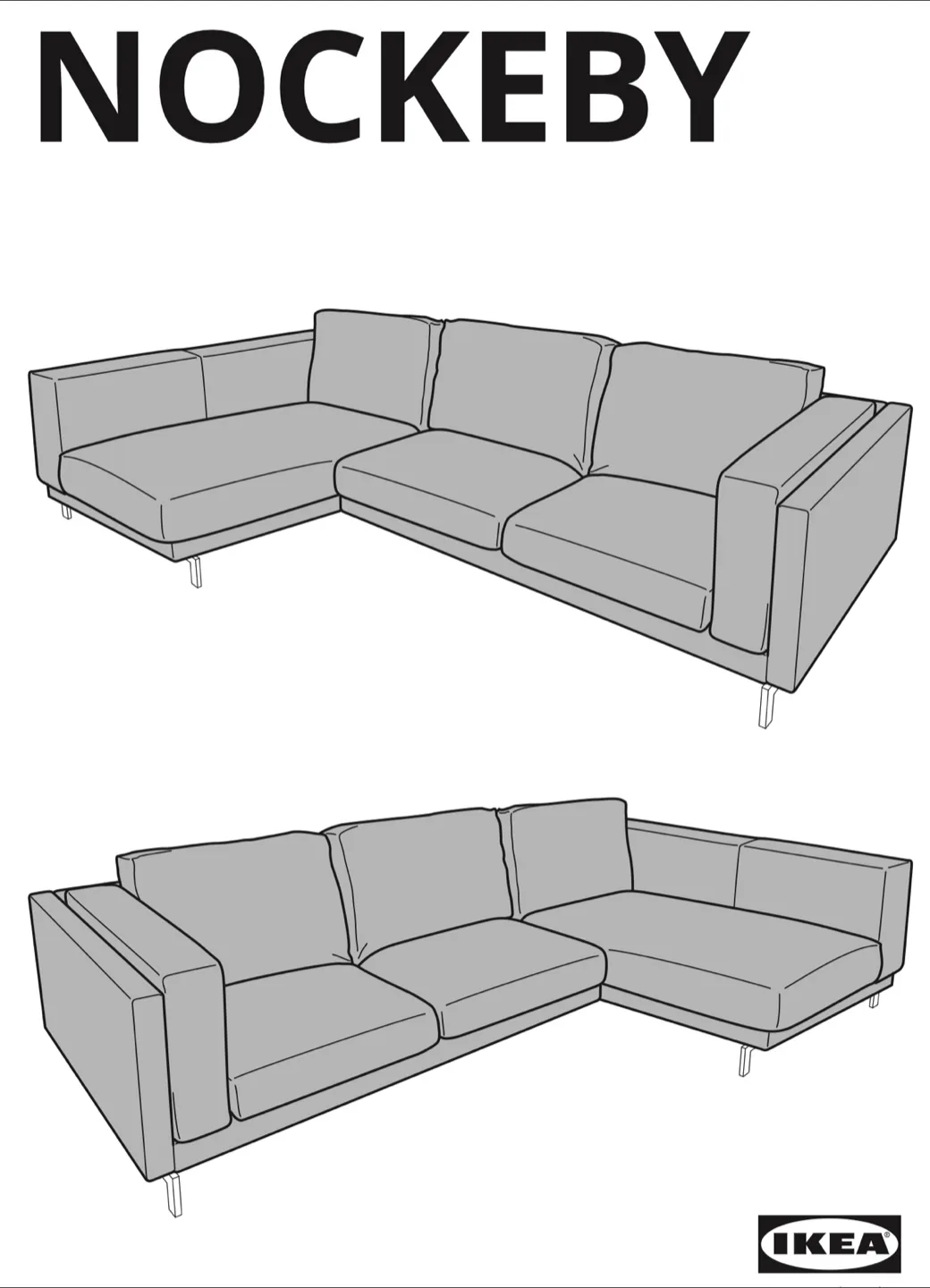 [NEW] [Cover only] IKEA Nockeby Sectional Sofa cover - Ivory image indicator(3)