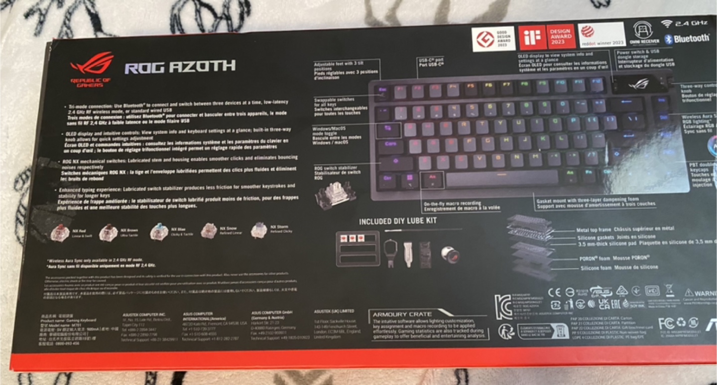 ASUS ROG Azoth Mechanical Keyboard - Like New! - photo 2