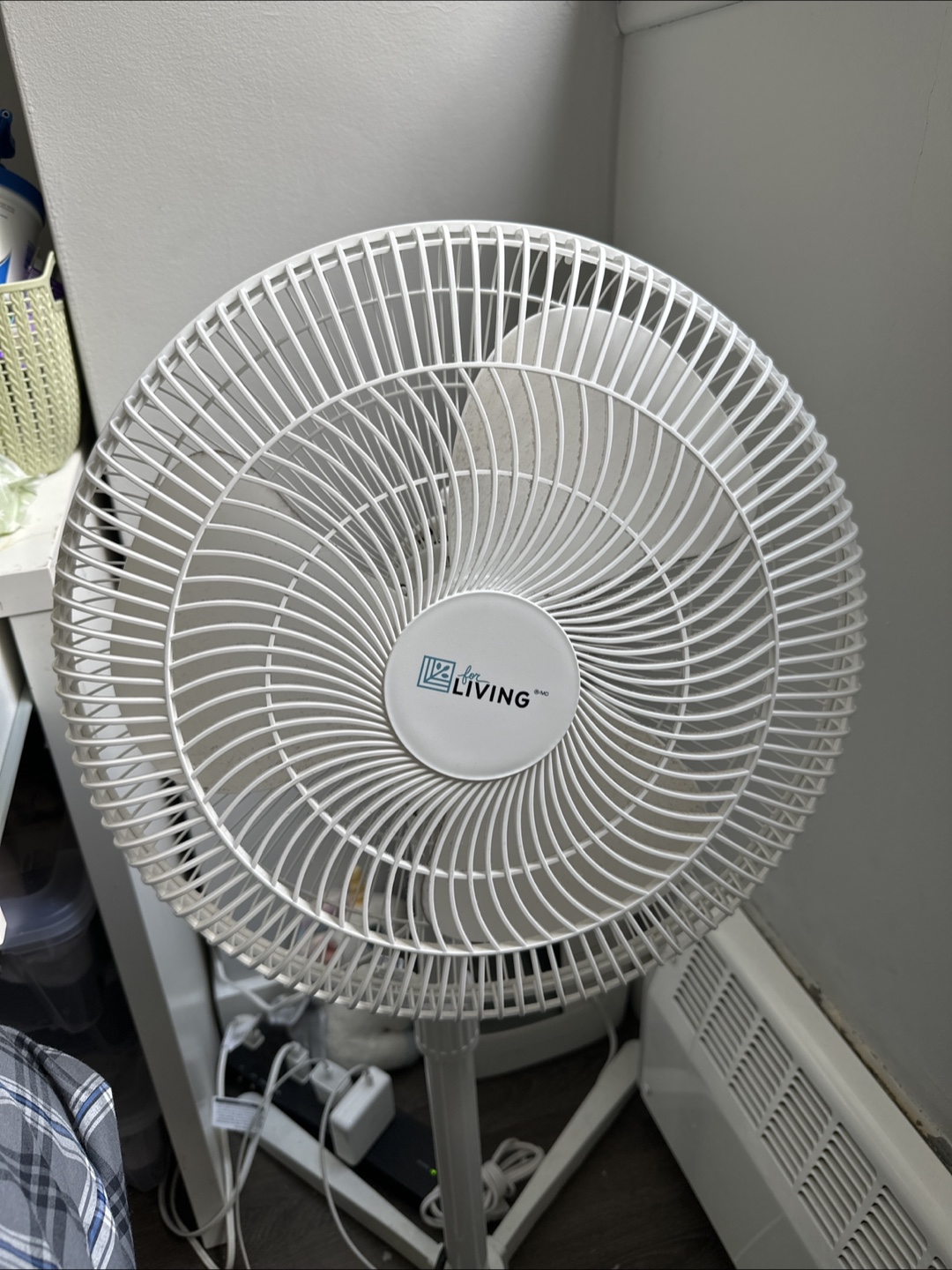 LIVING Standing Fan - White
