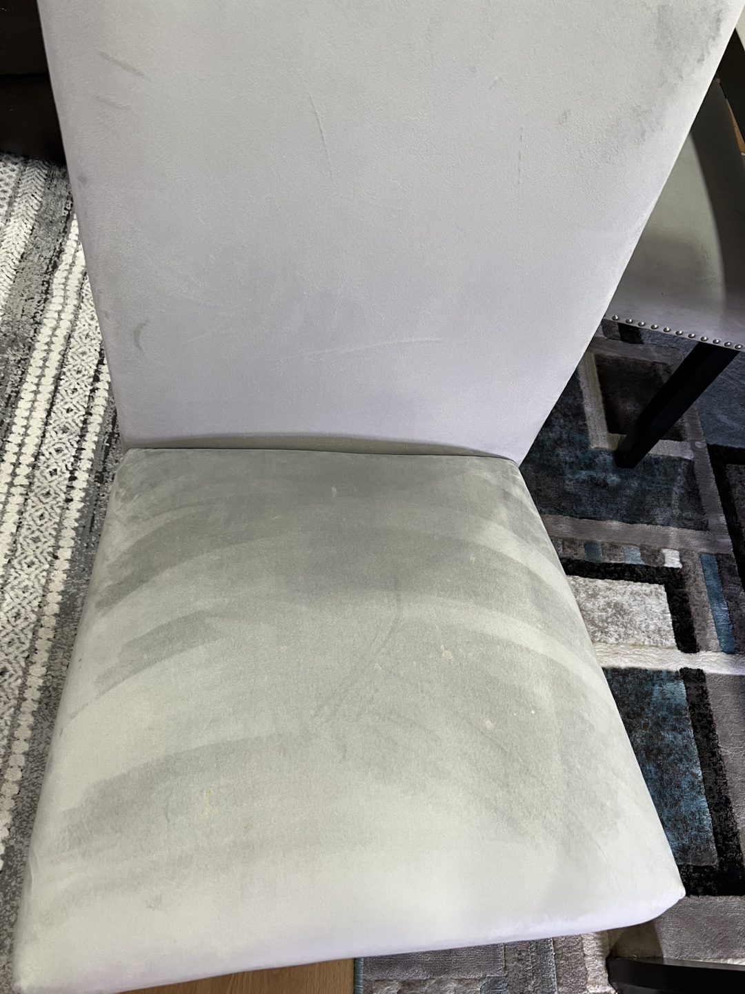 Marble Dining Table with 6 Grey Chairs - photo 2