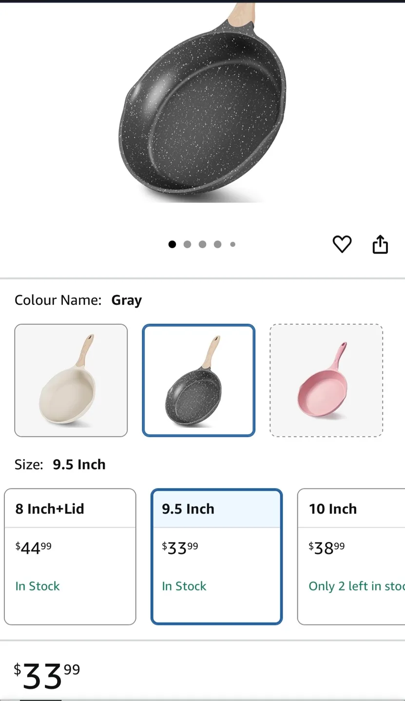 JEETEE 9.5 inch Nonstick Frying Pan image indicator(8)