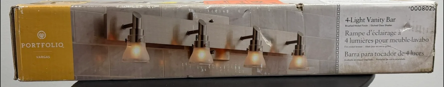 Portfolio Vargas 4-Light Vanity Bar Modern- Brushed Nickel image indicator(4)