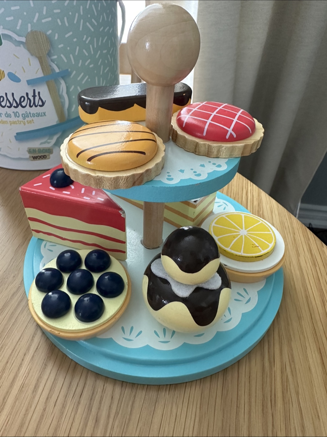 Vilac Wooden Pastries with Tiered Stand - photo 2
