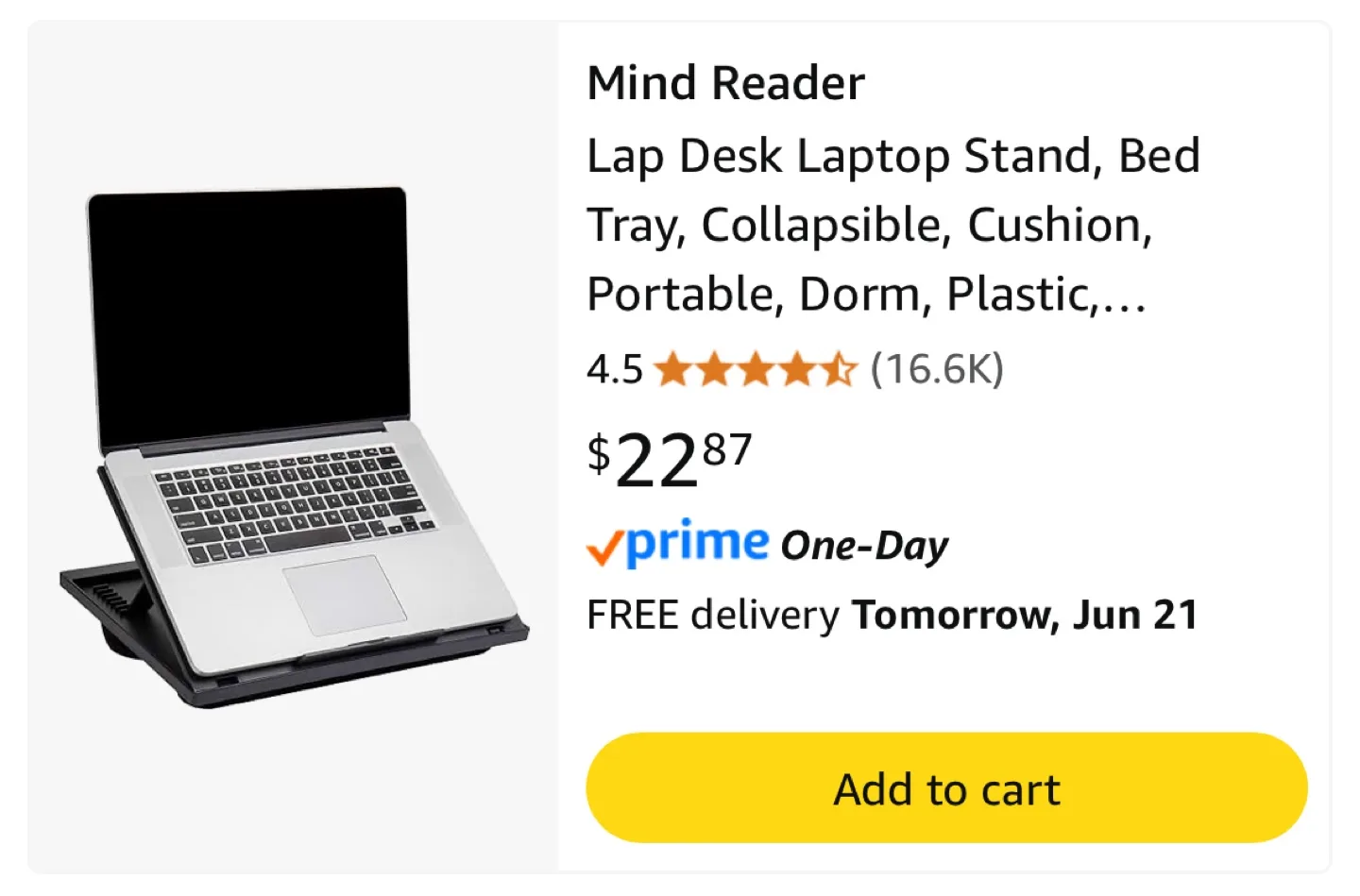Mind Reader Adjustable Laptop Desk image indicator(6)