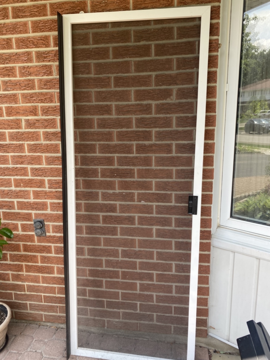 White Frame Screen Door