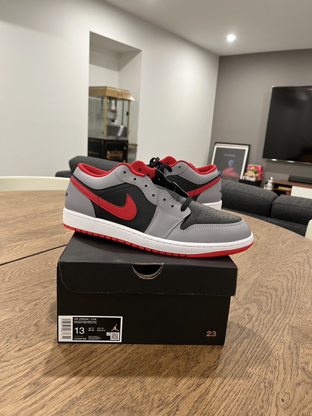 Jordan 1 Low Light Smoke Grey Size 13