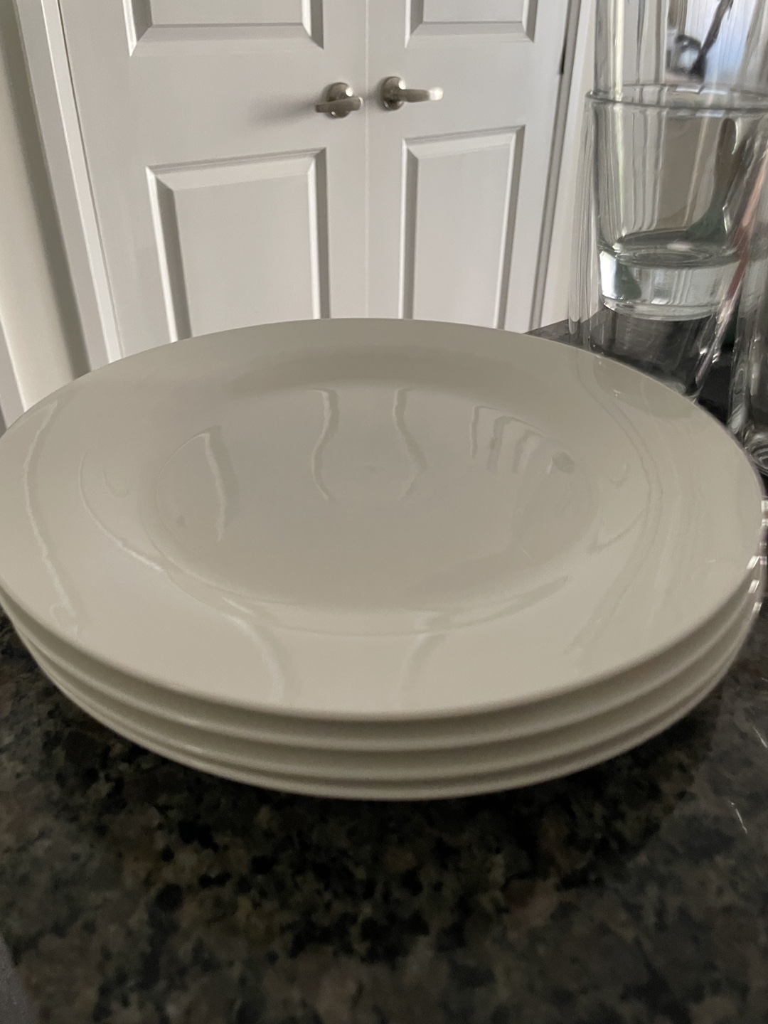 Set of 15 White Ceramic Bowls & Plates, and Glasses - photo 5