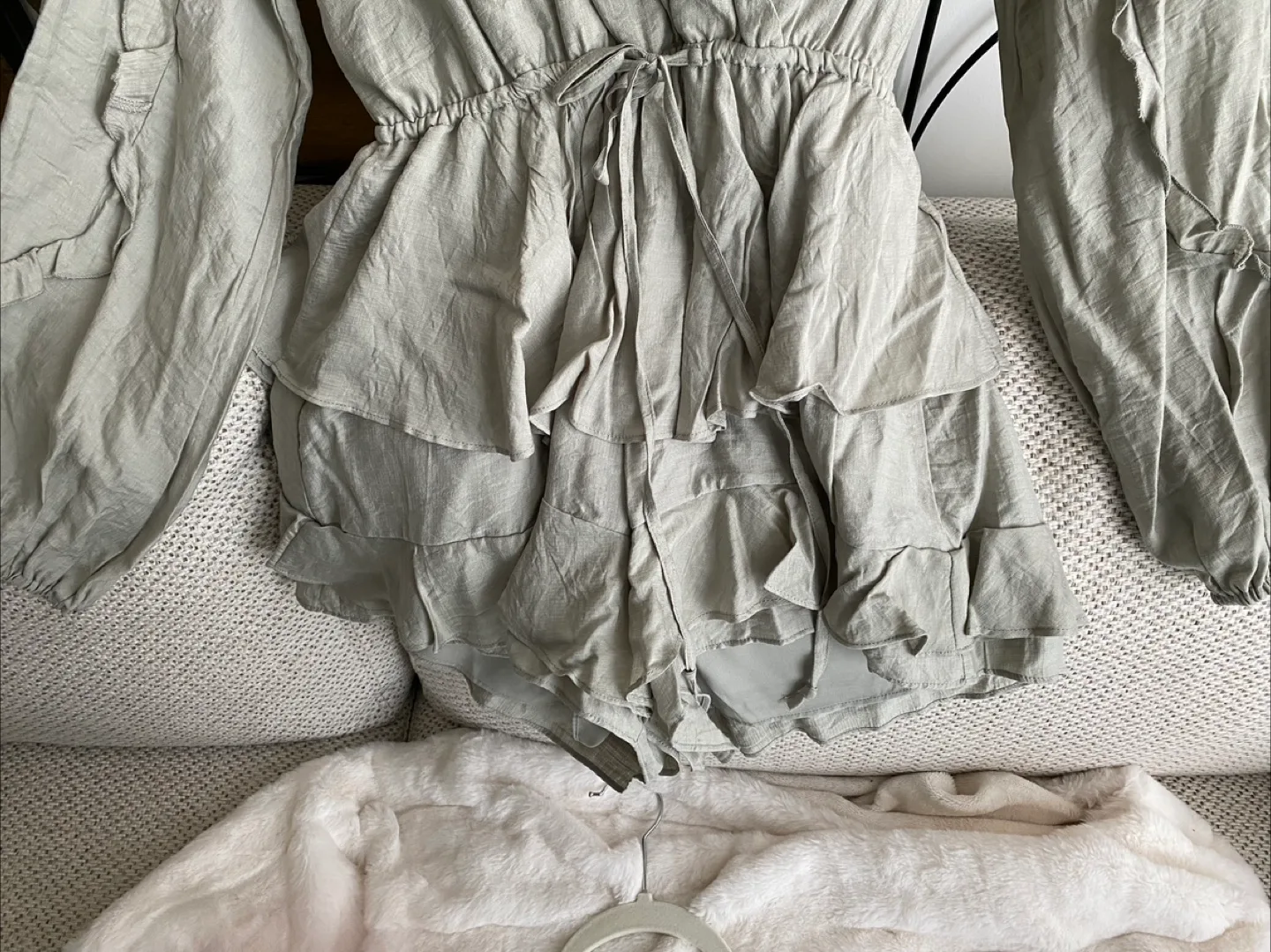 Long Sleeve Floral Romper  Size S Bohemian Boho Playsuit image indicator(5)