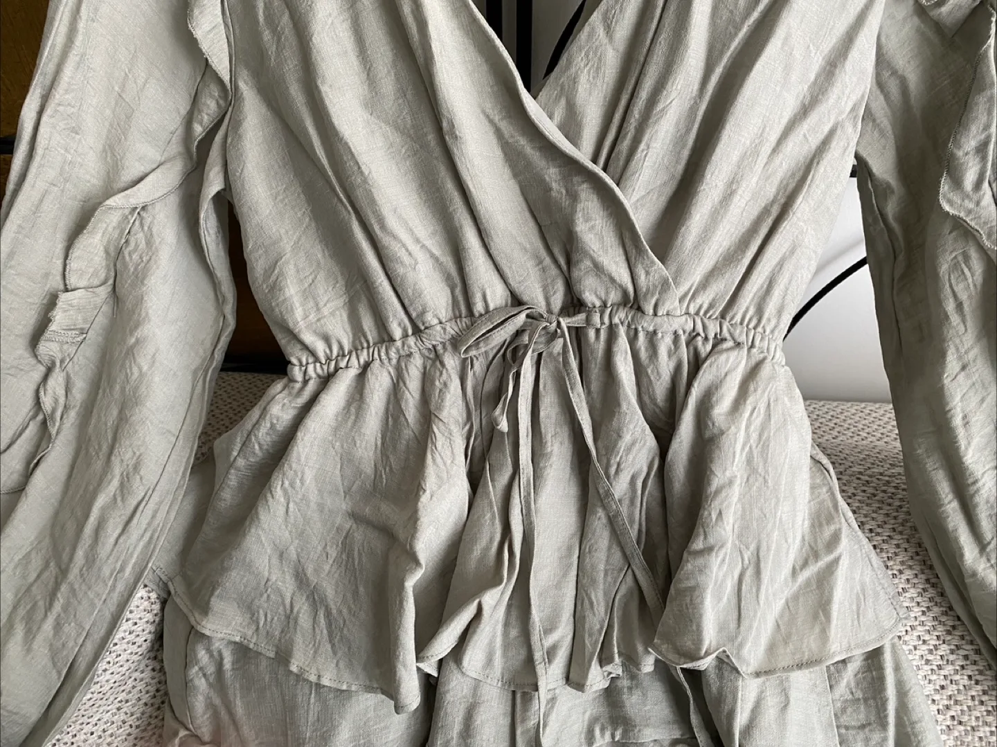 Long Sleeve Floral Romper  Size S Bohemian Boho Playsuit image indicator(4)