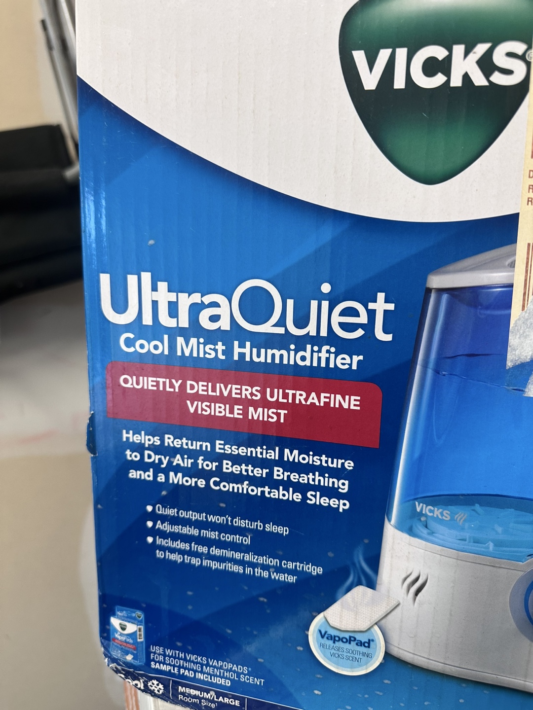 Vicks UltraQuiet Cool Mist Humidifier