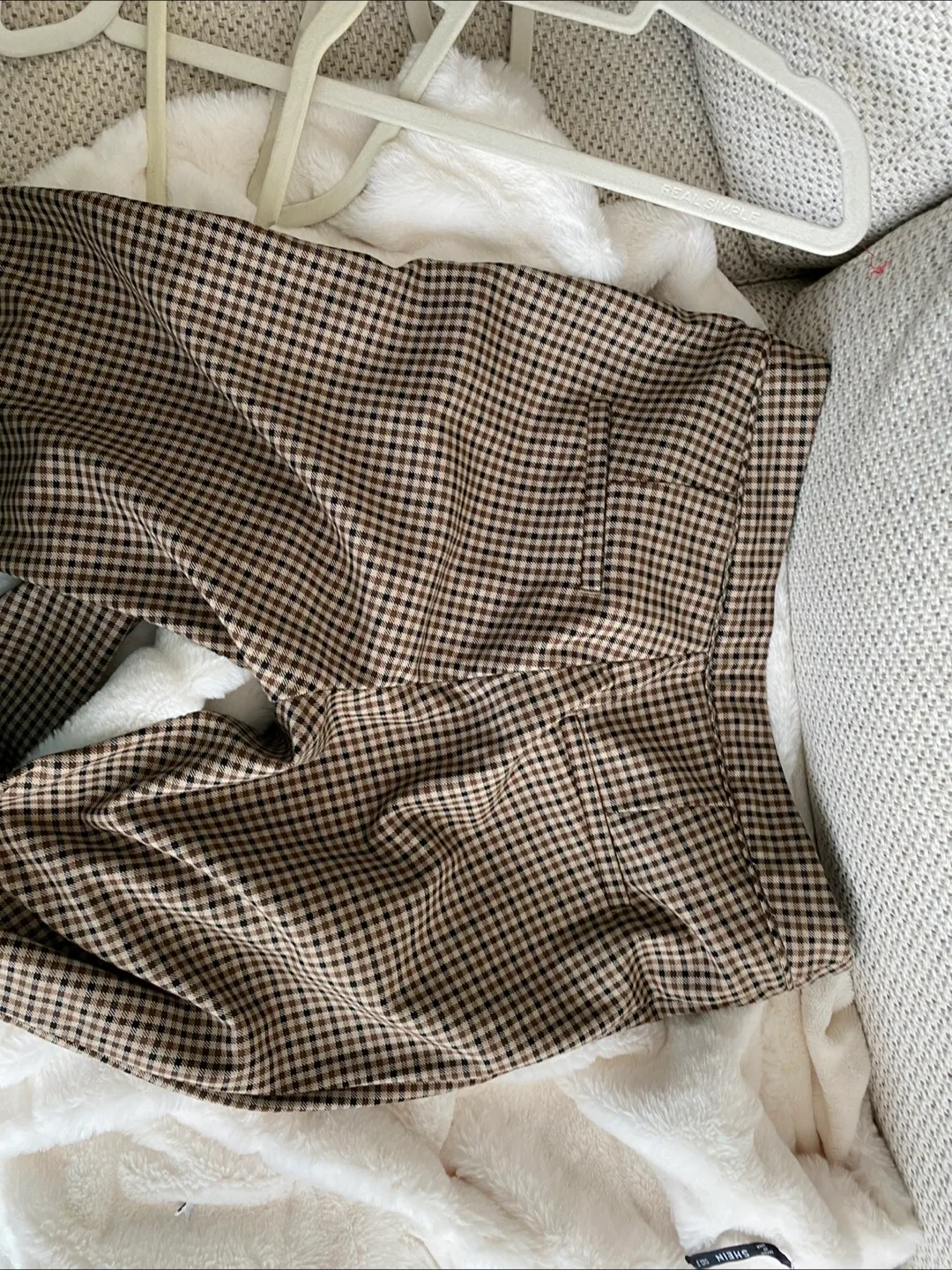 H&M Women's Checkered Blazer sz4  & Pants Sz 8  Suit image indicator(2)