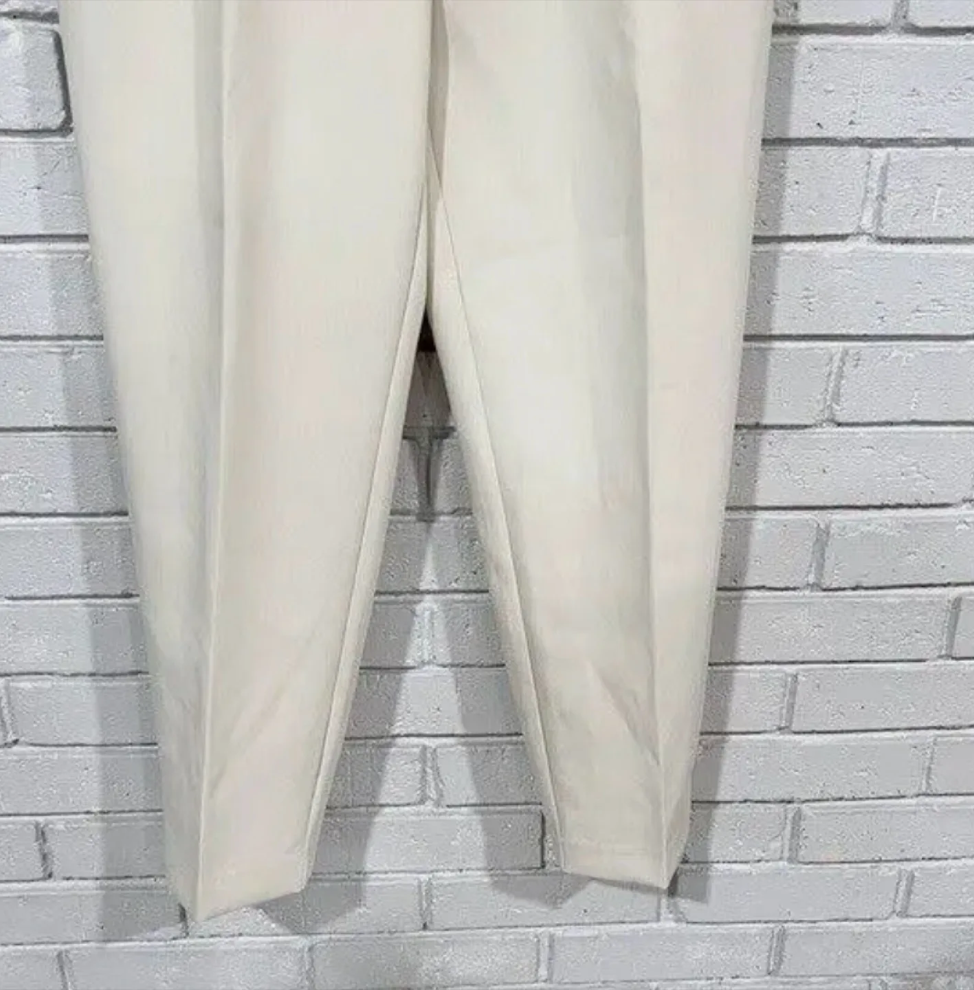 Beige Belted Dress Pants Zara Sz S image indicator(5)