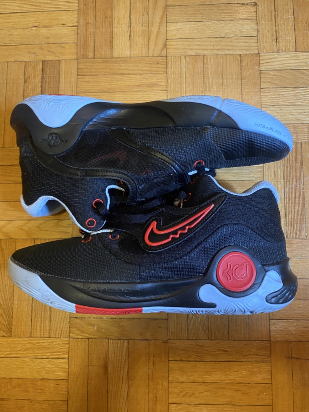Nike KD Trey 5 IX Basketball Shoes - Black/Red, Size 11