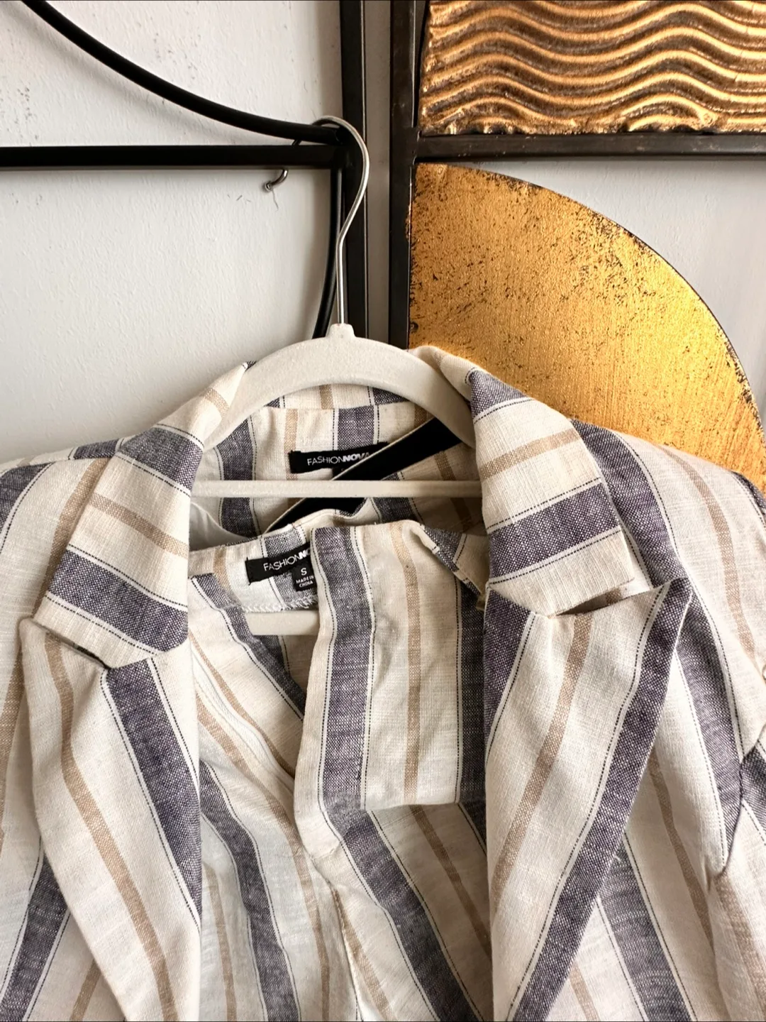 Fashion Nova Striped Blazer and shorts Set Size S image indicator(4)