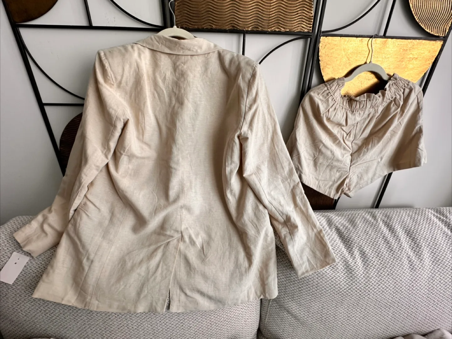 Beyond Words Linen Blend Blazer & Shorts Set - Size L image indicator(7)