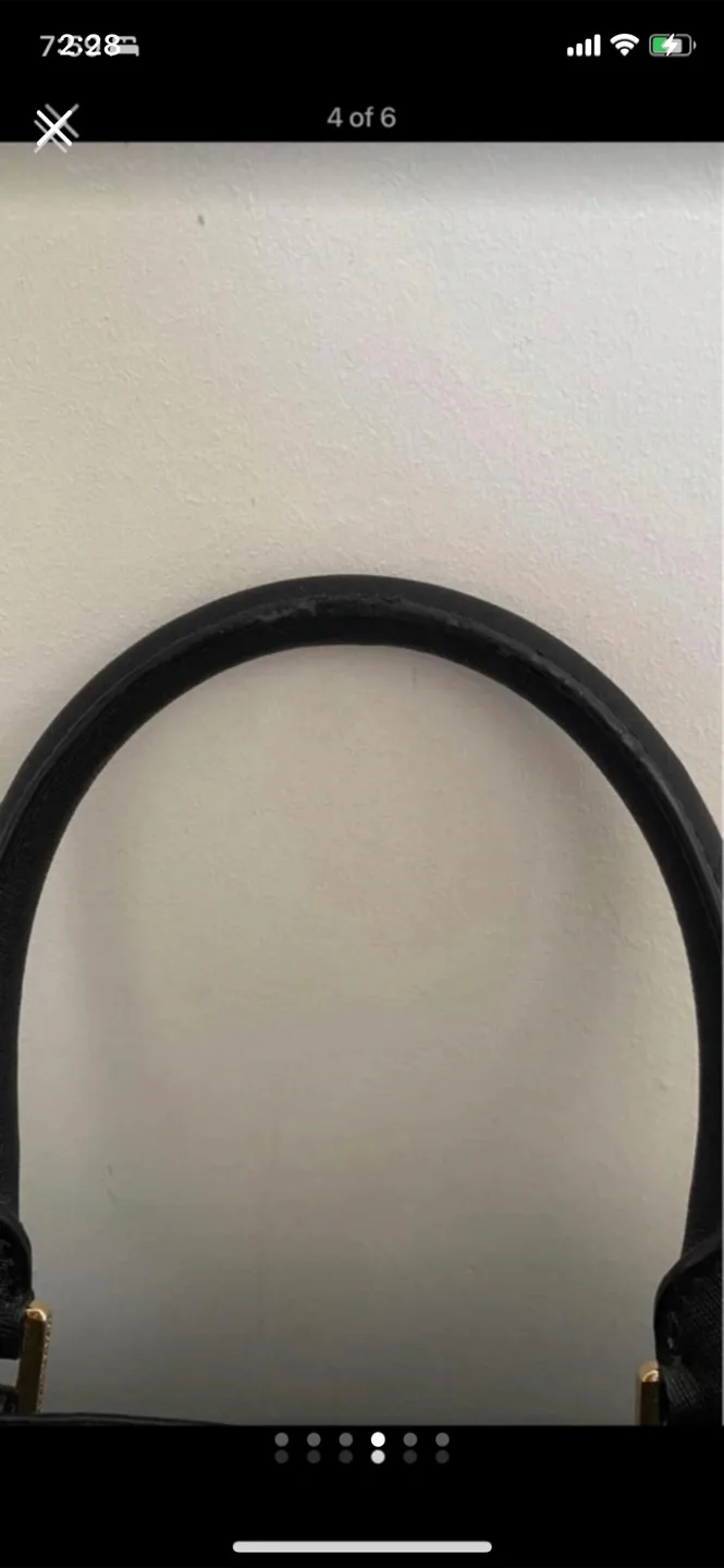 Michael Kors Black Leather Satchel image indicator(4)