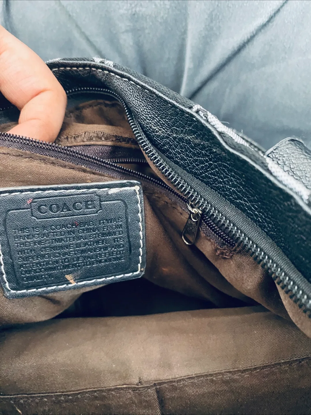 Coach Black & Silver Signature Hobo Bag image indicator(7)