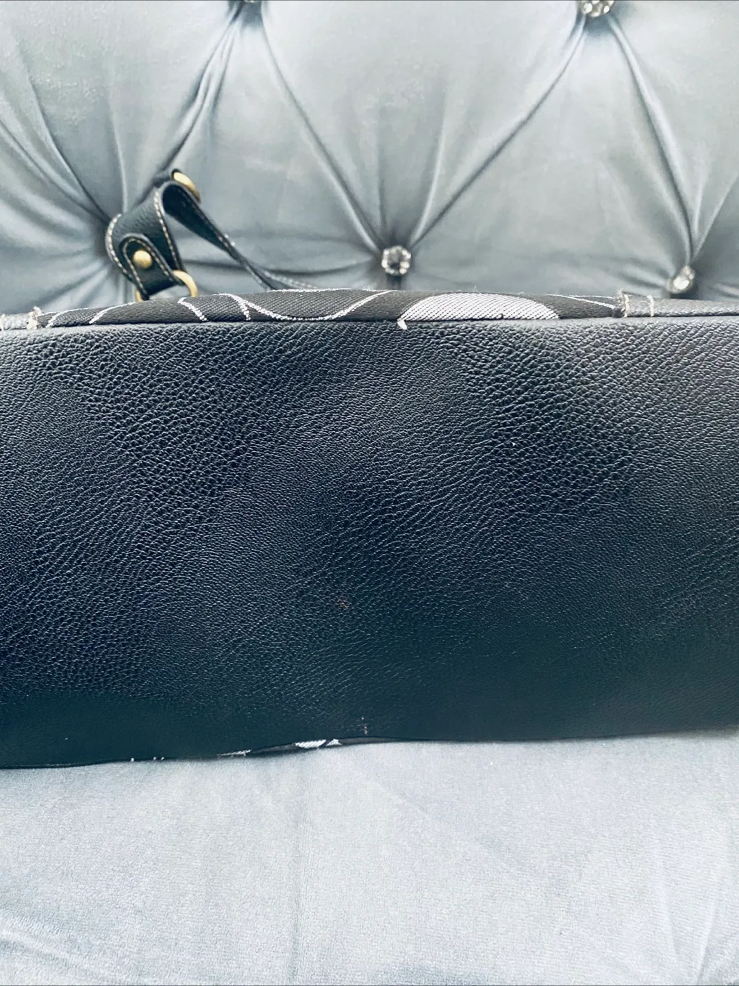 Coach Black & Silver Signature Hobo Bag image indicator(10)