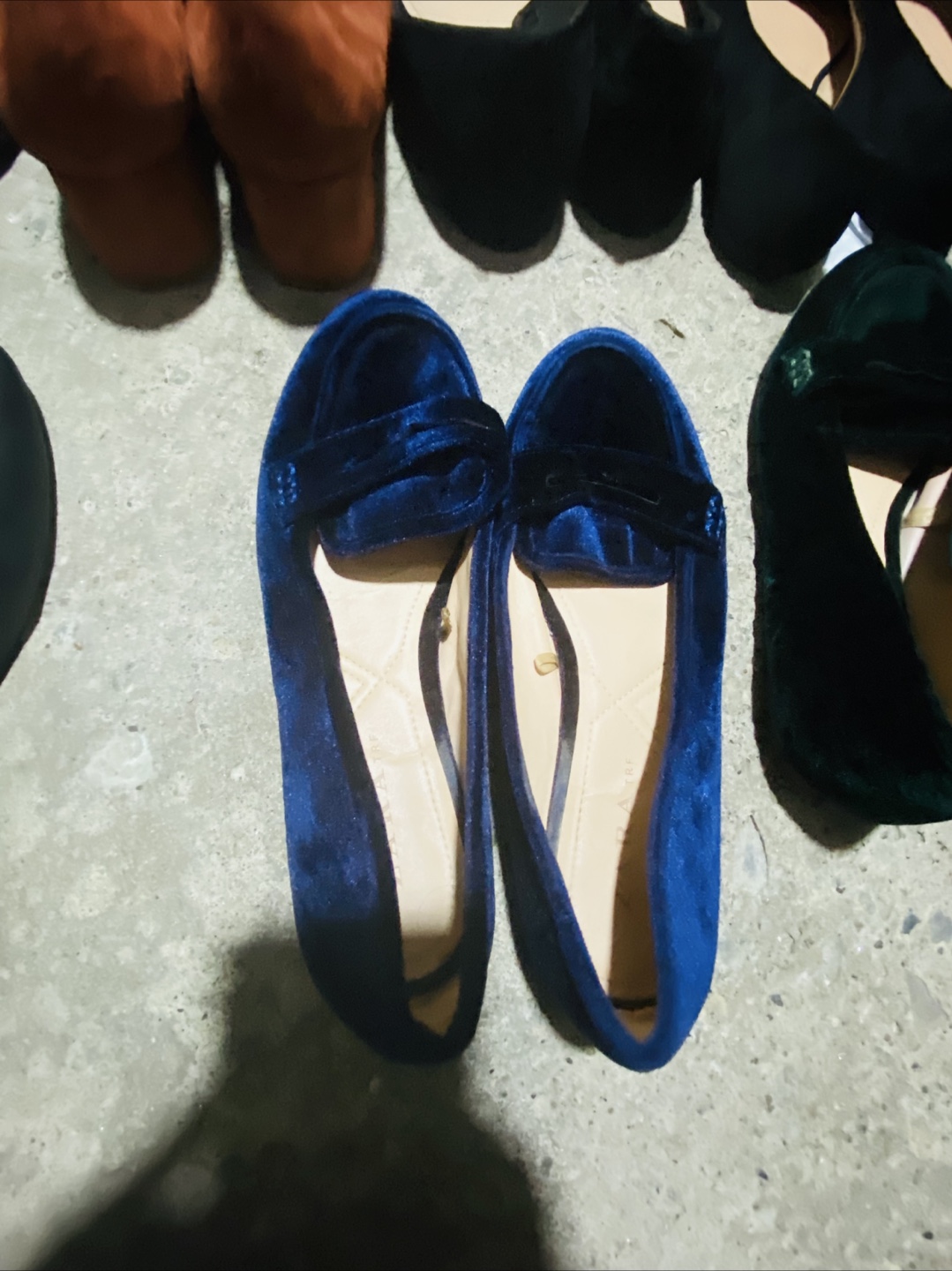 Zara TRF Velvet Loafers, Size 37 - photo 2