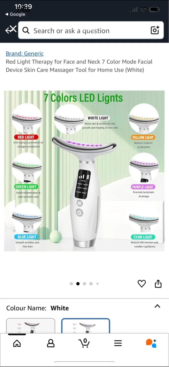 7 Color Light Therapy Face and Neck Device image indicator(2)