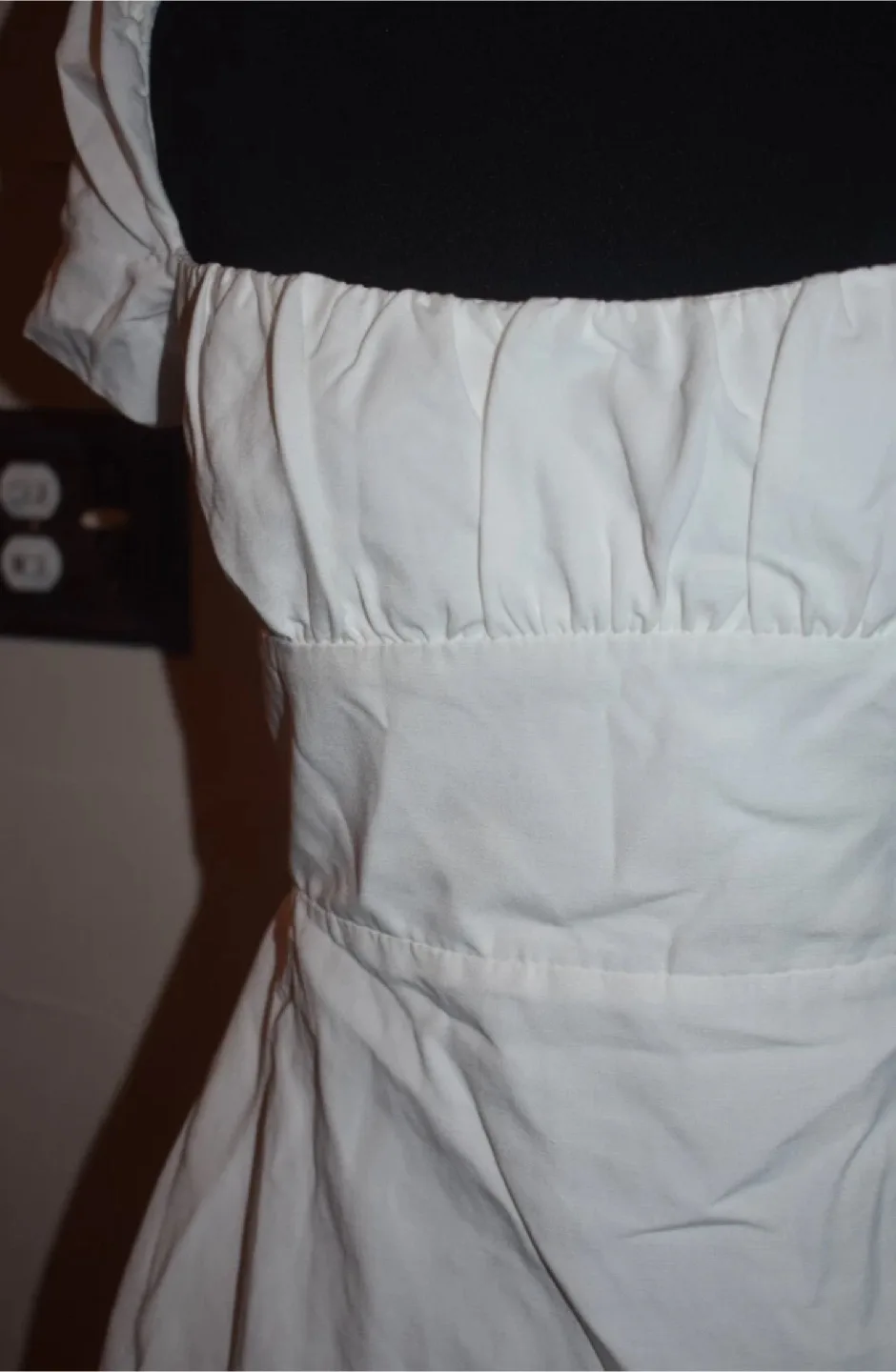 Zara White Puff Sleeve Mini Dress XL image indicator(3)