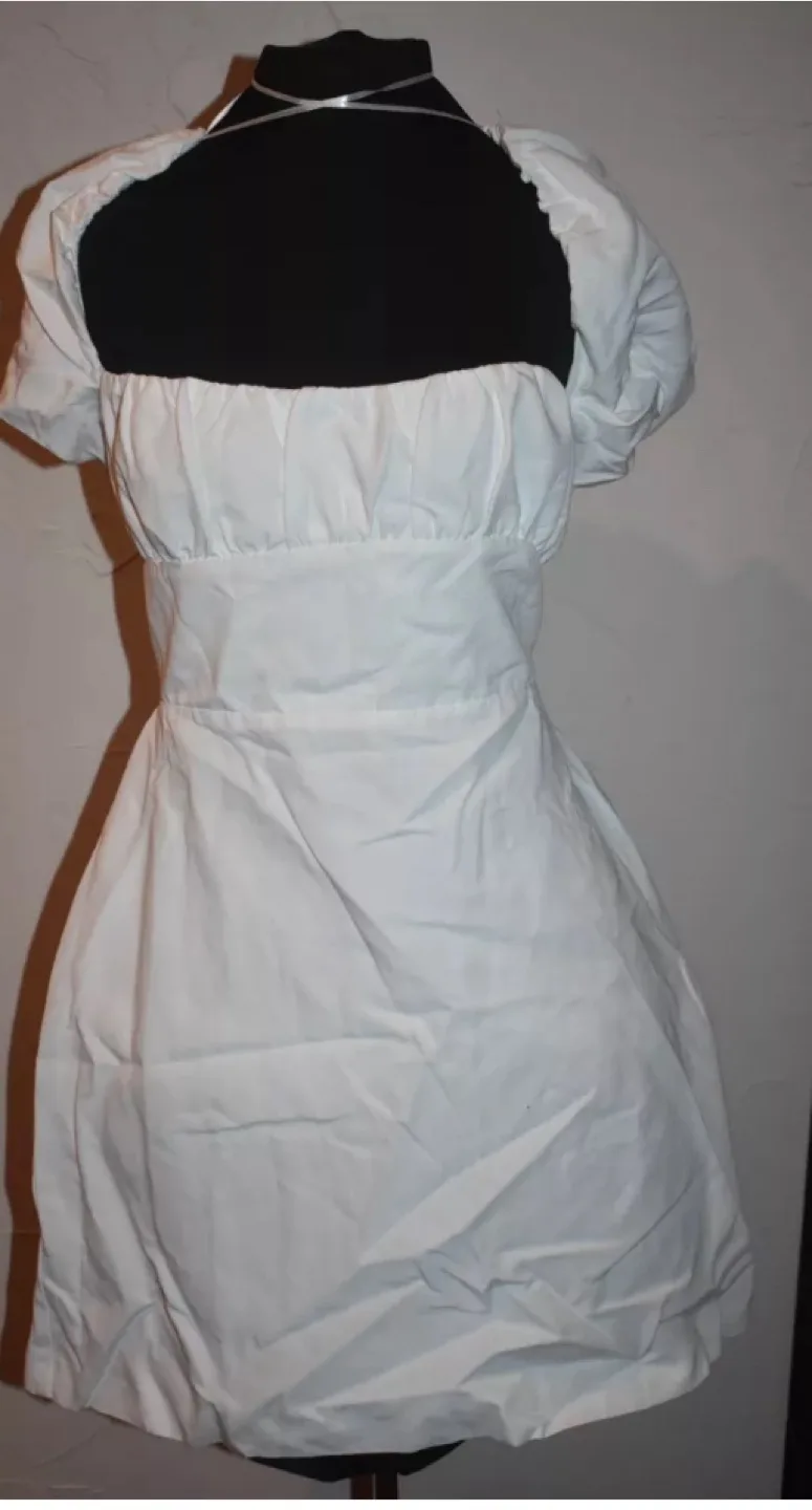 Zara White Puff Sleeve Mini Dress XL image indicator(6)