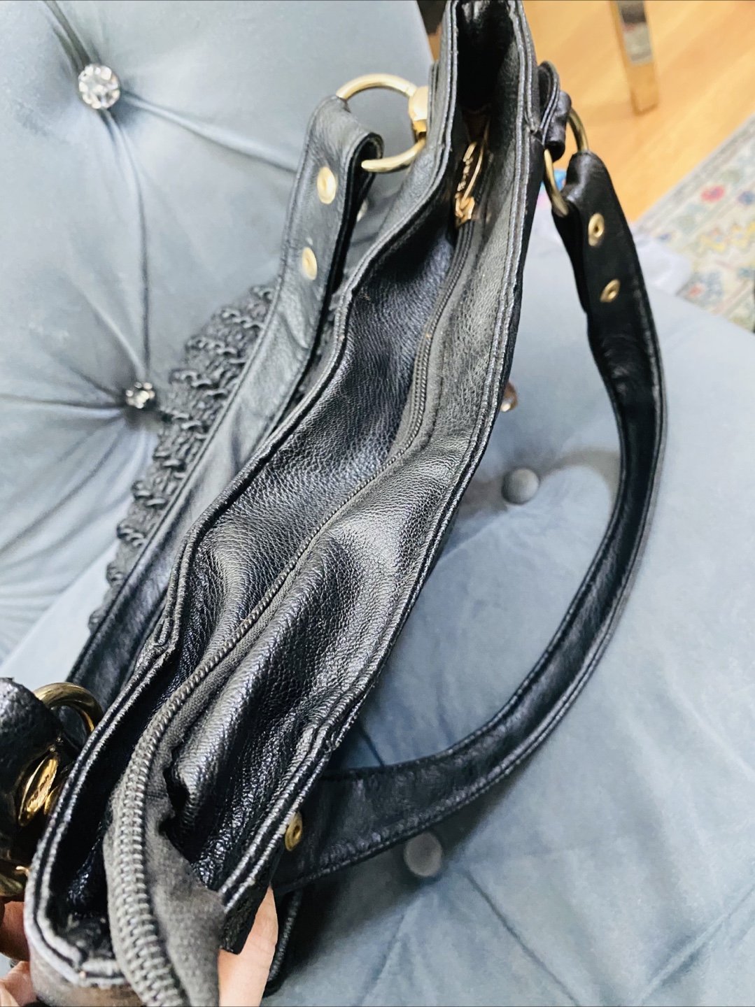 Dellacono Black Leather Shoulder Bag - photo 5