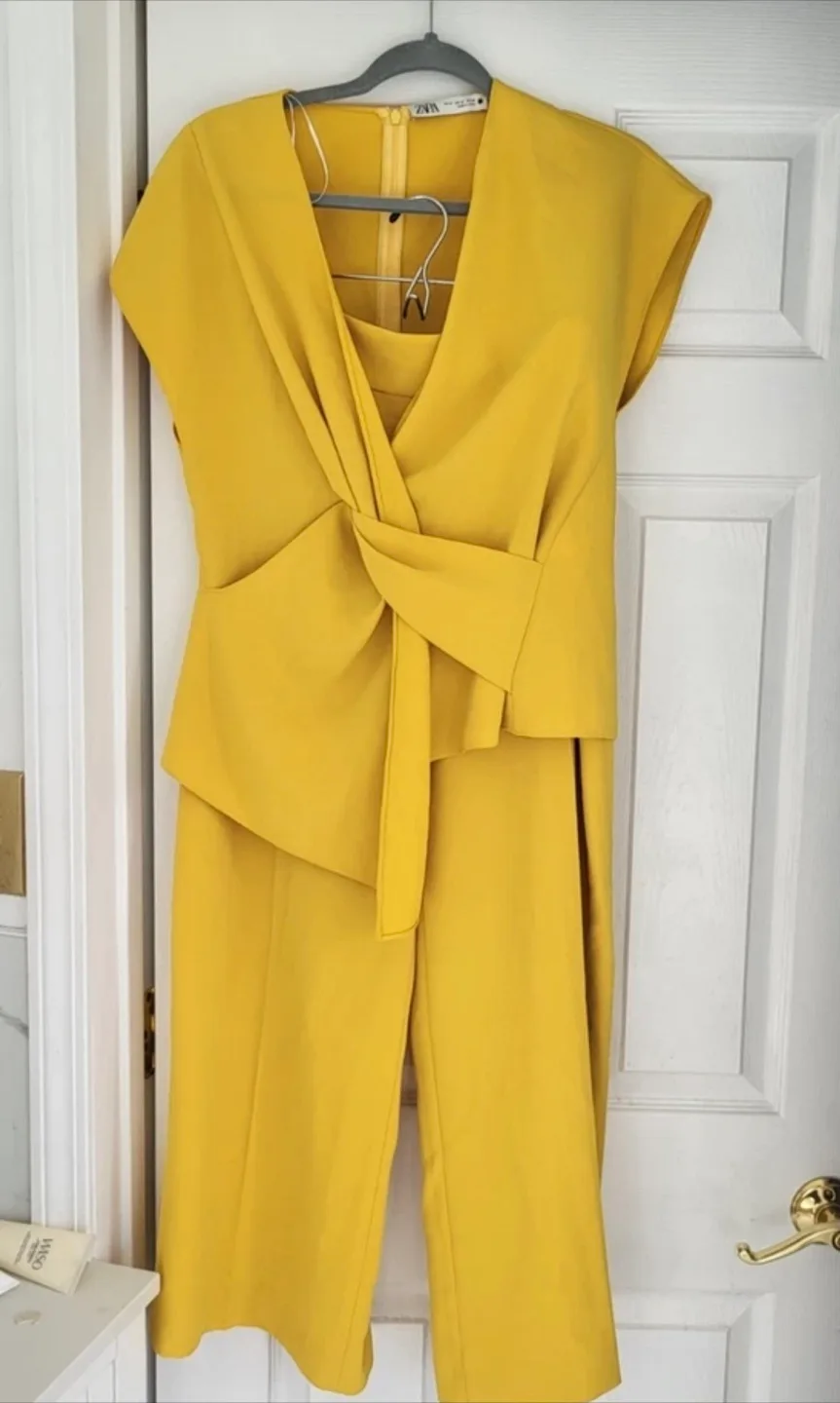 Zara Yellow Matching Set - Size M top, XL Pants image indicator(2)