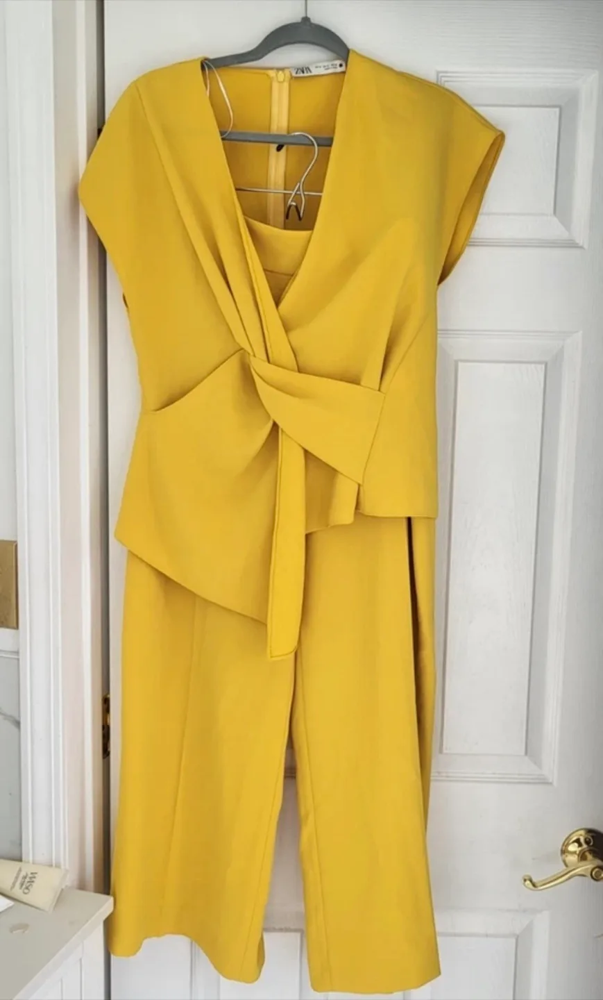 Zara Yellow Matching Set - Size M top, XL Pants thumbnail